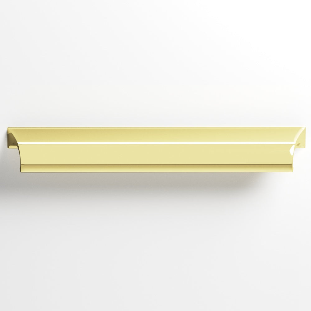 Colonial Bronze Series 420 4" Waterfall Cabinet Pull With Scalloped Ends Polished Brass / 4"