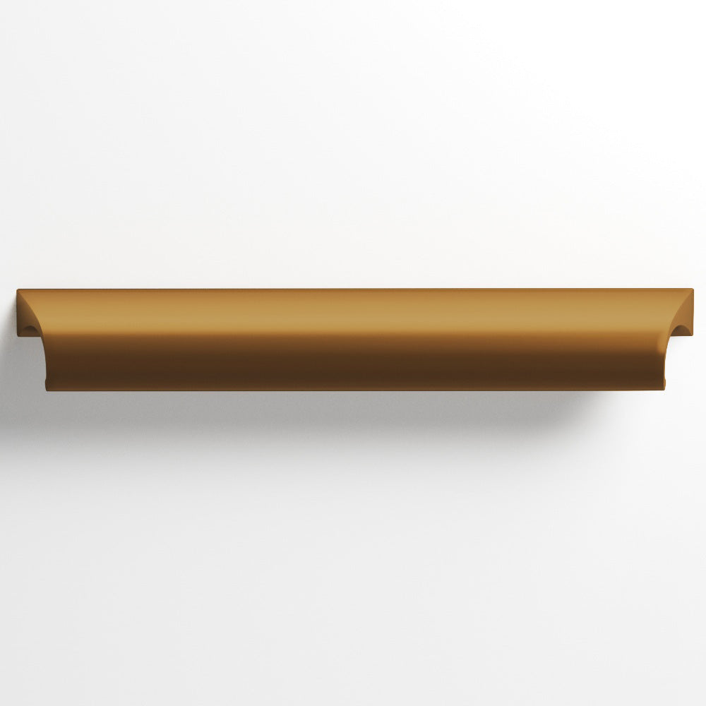 Colonial Bronze Series 420 3.5" Waterfall Cabinet Pull With Scalloped Ends Matte Light Statuary Bronze / 3.5"