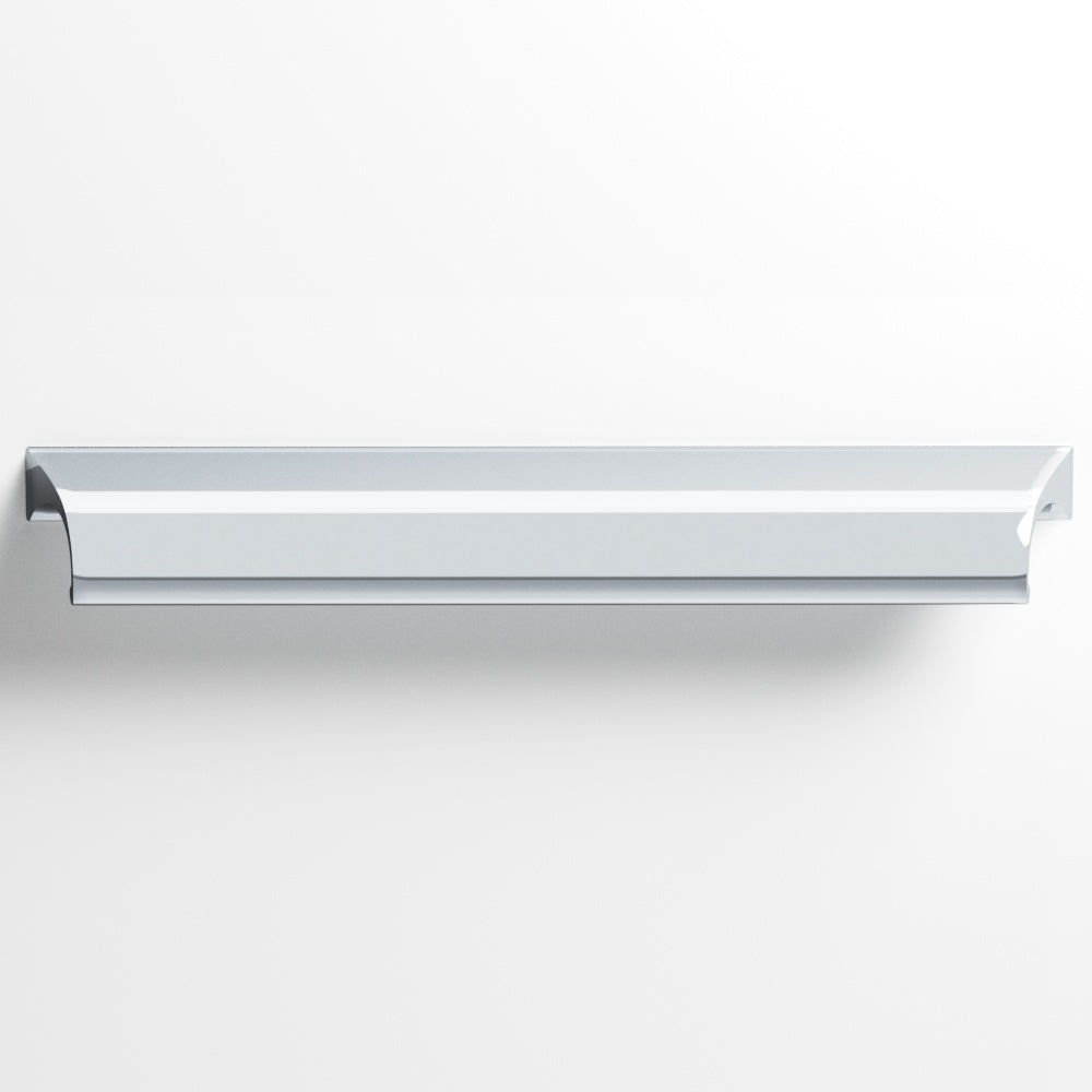 Colonial Bronze Series 420 3.5" Waterfall Cabinet Pull With Scalloped Ends Polished Chrome / 3.5"