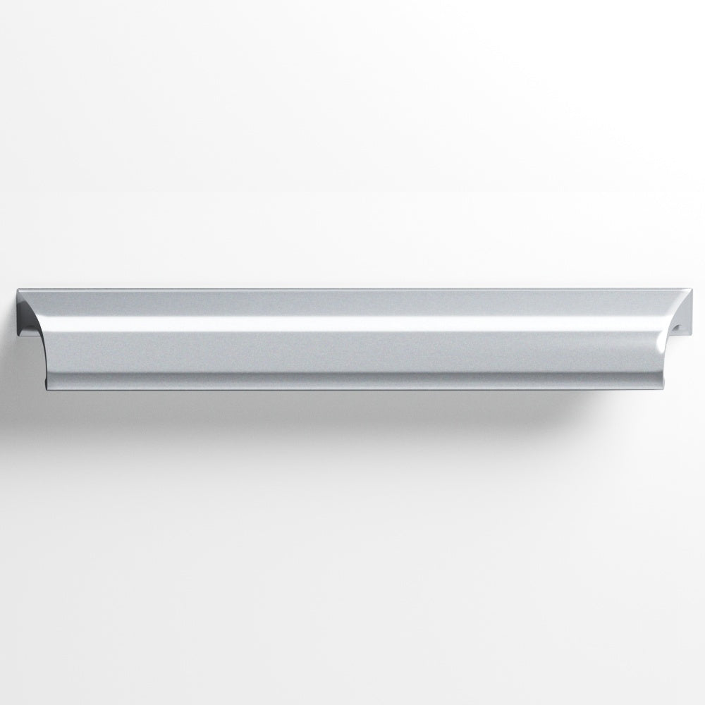 Colonial Bronze Series 420 3.5" Waterfall Cabinet Pull With Scalloped Ends Satin Chrome / 3.5"