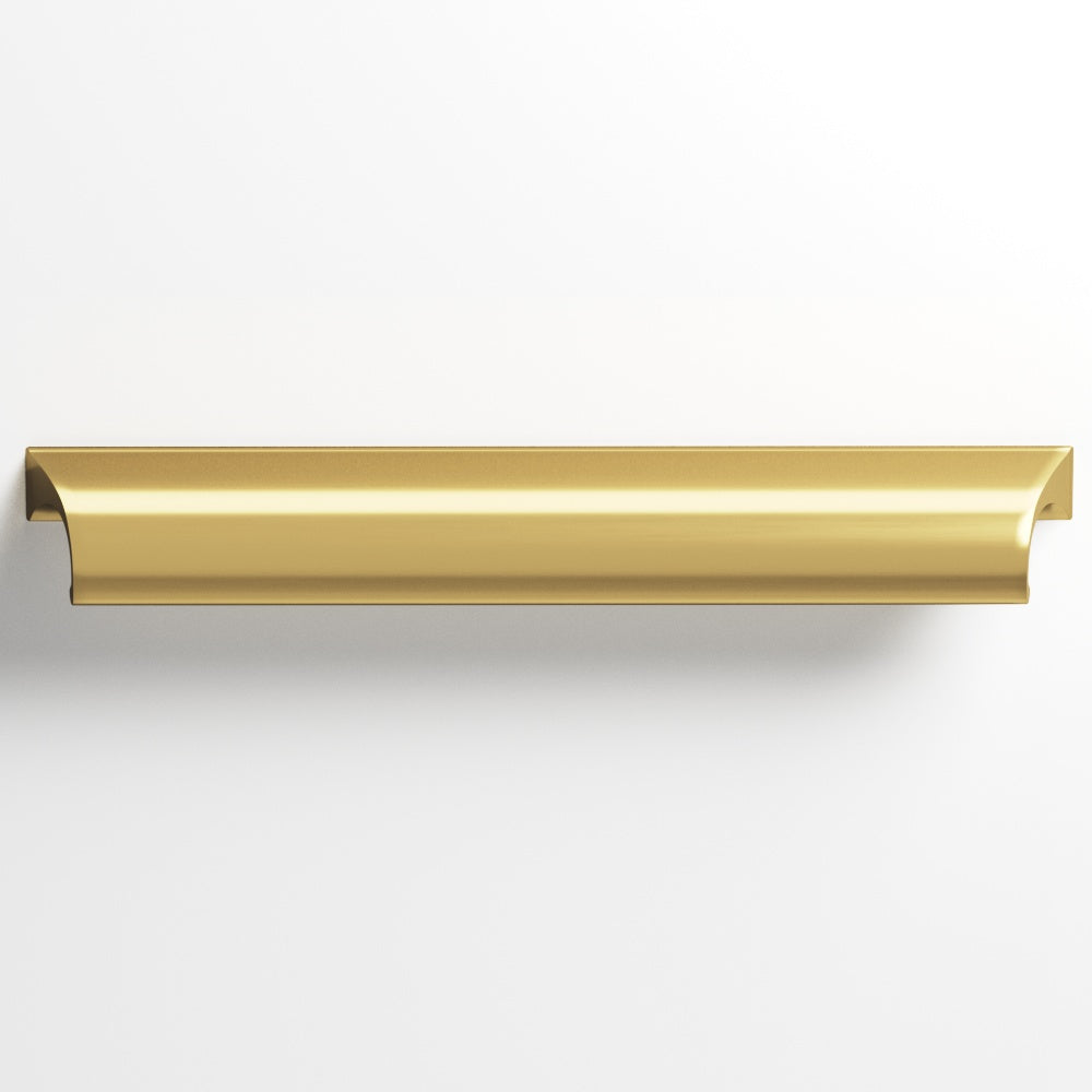 Colonial Bronze Series 420 3.5" Waterfall Cabinet Pull With Scalloped Ends Satin Brass / 3.5"