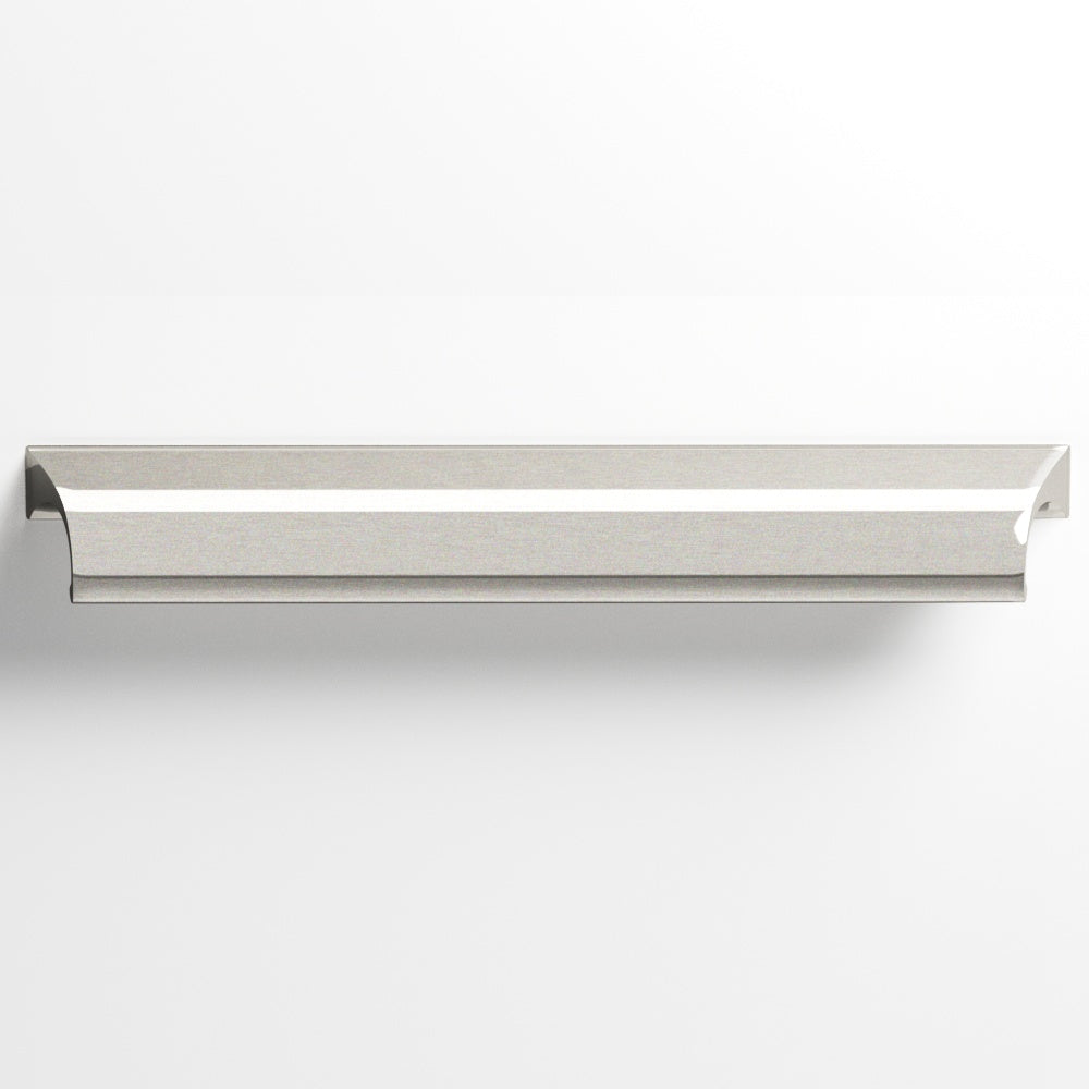 Colonial Bronze Series 420 3.5" Waterfall Cabinet Pull With Scalloped Ends Nickel Stainless / 3.5"