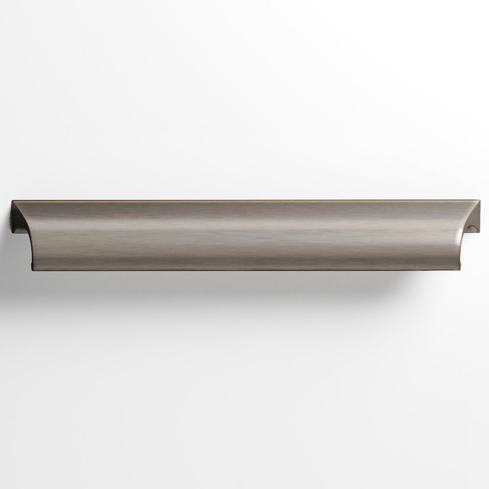 Colonial Bronze Series 420 3.5" Waterfall Cabinet Pull With Scalloped Ends Pewter / 3.5"