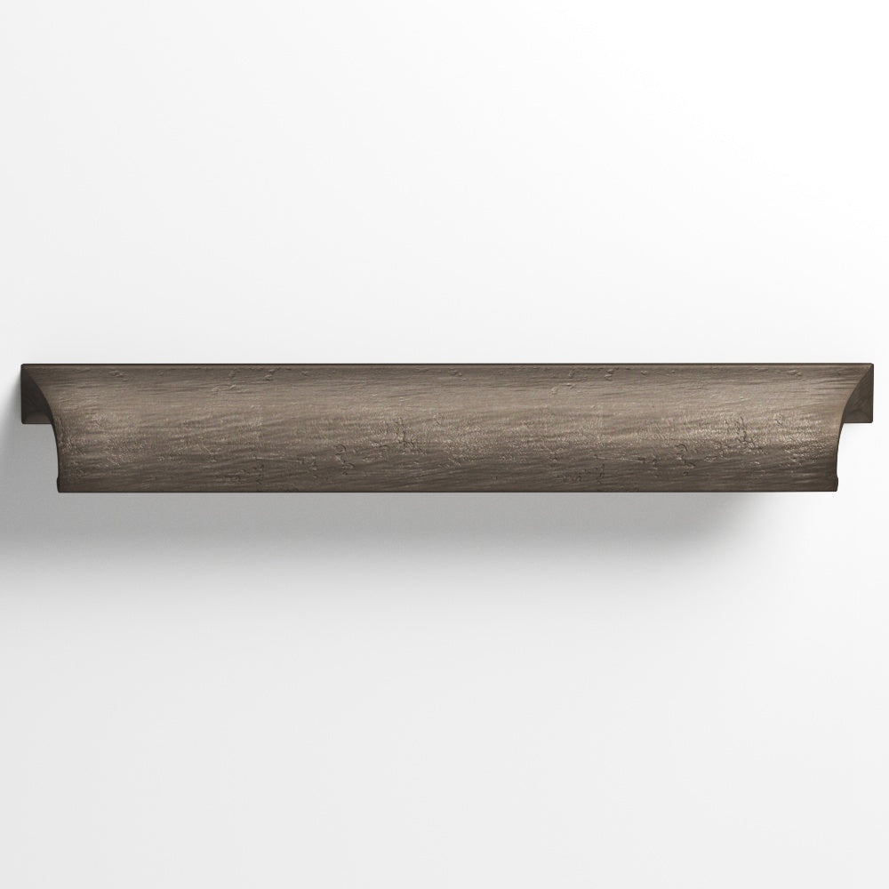 Colonial Bronze Series 420 1.5" Waterfall Cabinet Pull With Scalloped Ends Distressed Pewter / 1.5"