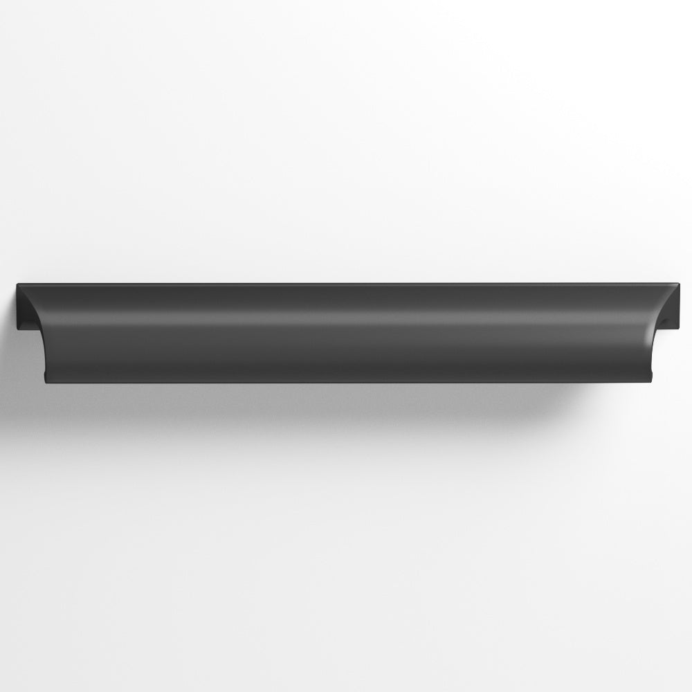 Colonial Bronze Series 420 3" Waterfall Cabinet Pull With Scalloped Ends Matte Graphite / 3"
