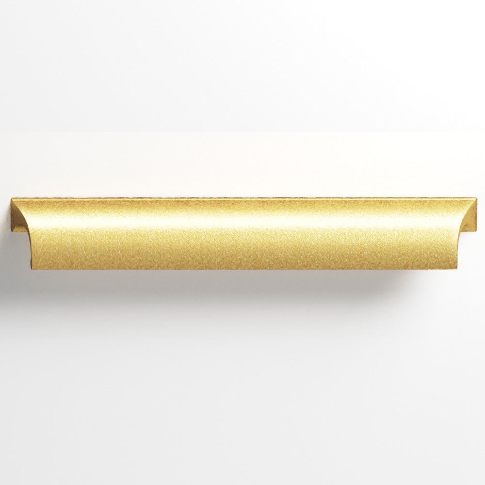 Colonial Bronze Series 420 3.5" Waterfall Cabinet Pull With Scalloped Ends Frost Brass™ / 3.5"