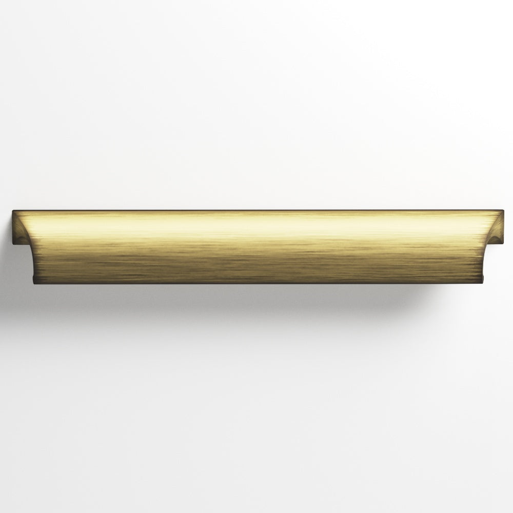 Colonial Bronze Series 420 1" Waterfall Cabinet Pull With Scalloped Ends Matte Antique Satin Brass / 1"