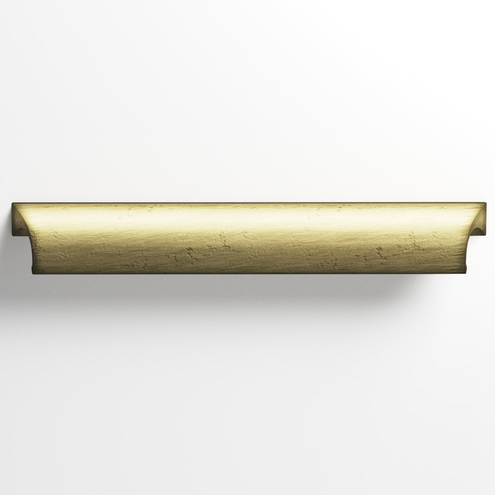 Colonial Bronze Series 420 1.5" Waterfall Cabinet Pull With Scalloped Ends Distressed Antique Brass / 1.5"