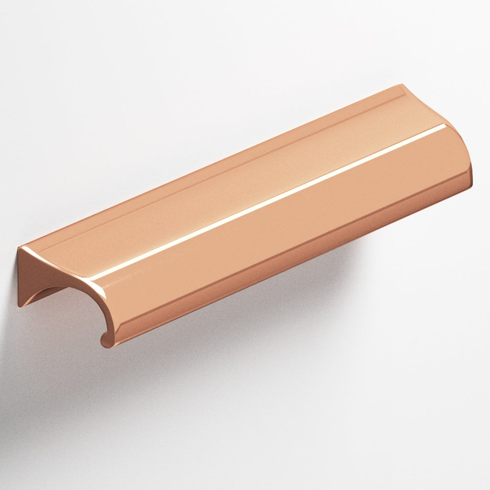 Colonial Bronze Series 457 4" Waterfall Cabinet Pull With Tapered Ends Polished Copper / 4"