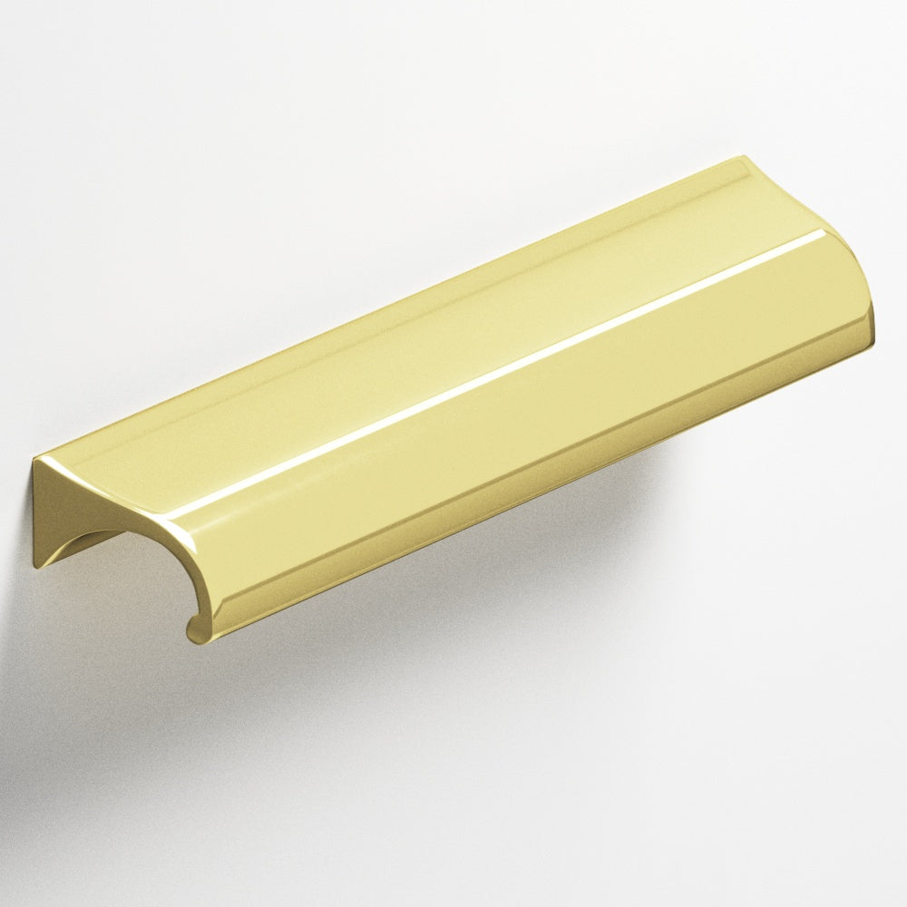 Colonial Bronze Series 457 4" Waterfall Cabinet Pull With Tapered Ends Polished Brass / 4"