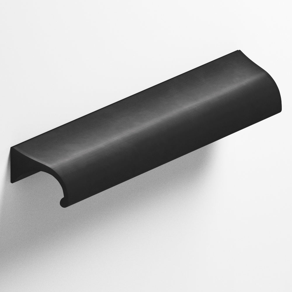 Colonial Bronze Series 457 4" Waterfall Cabinet Pull With Tapered Ends Matte Satin Black / 4"