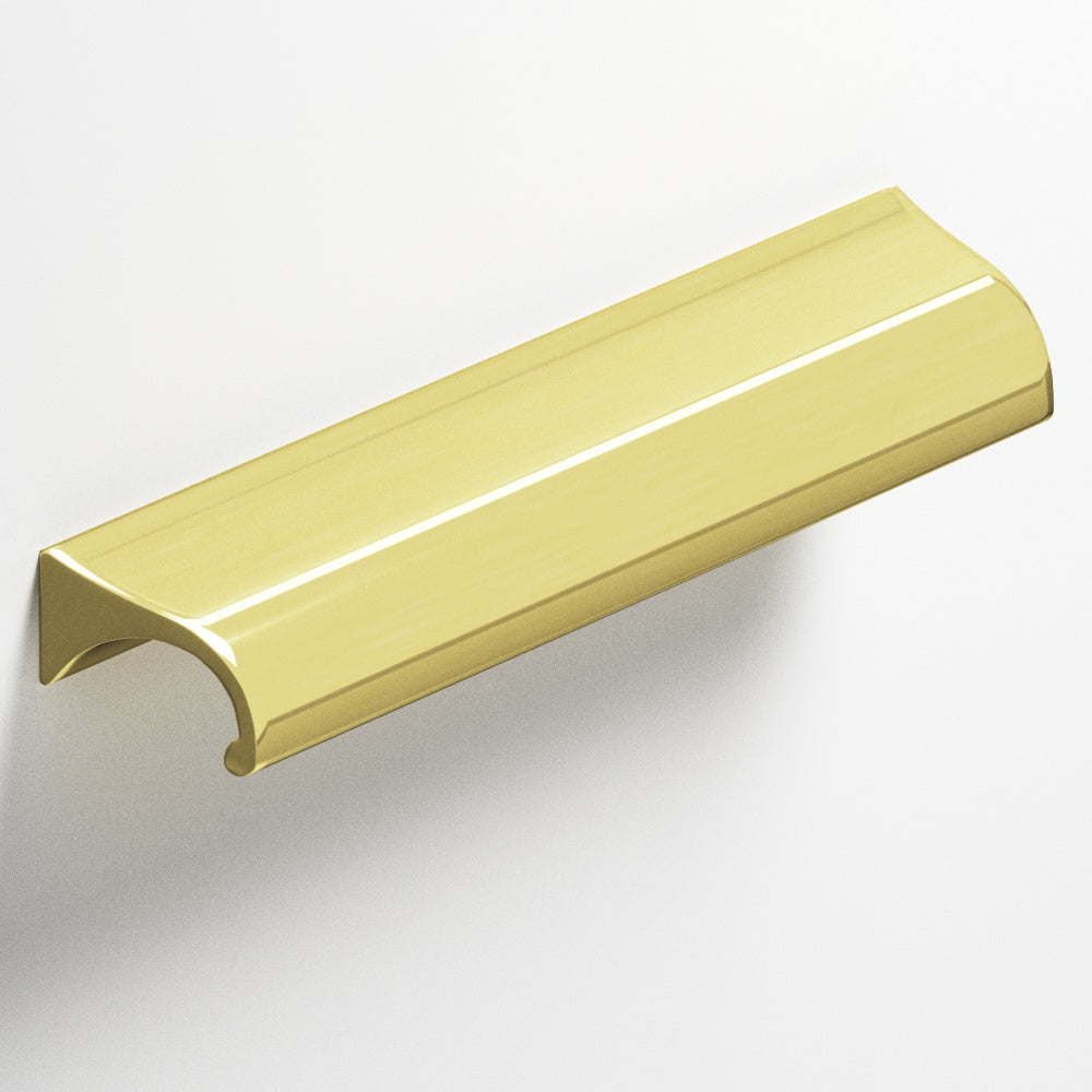 Colonial Bronze Series 457 8" Waterfall Cabinet Pull With Tapered Ends Unlacquered Polished Brass / 8"