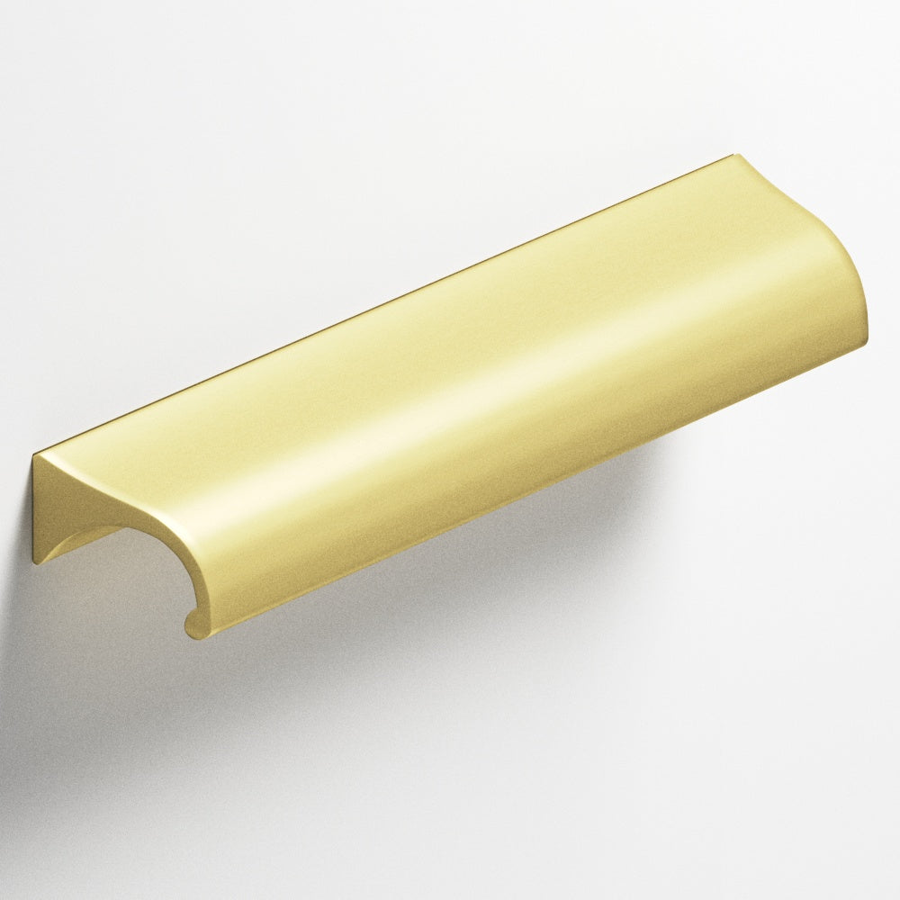 Colonial Bronze Series 457 4" Waterfall Cabinet Pull With Tapered Ends Matte Satin Brass / 4"
