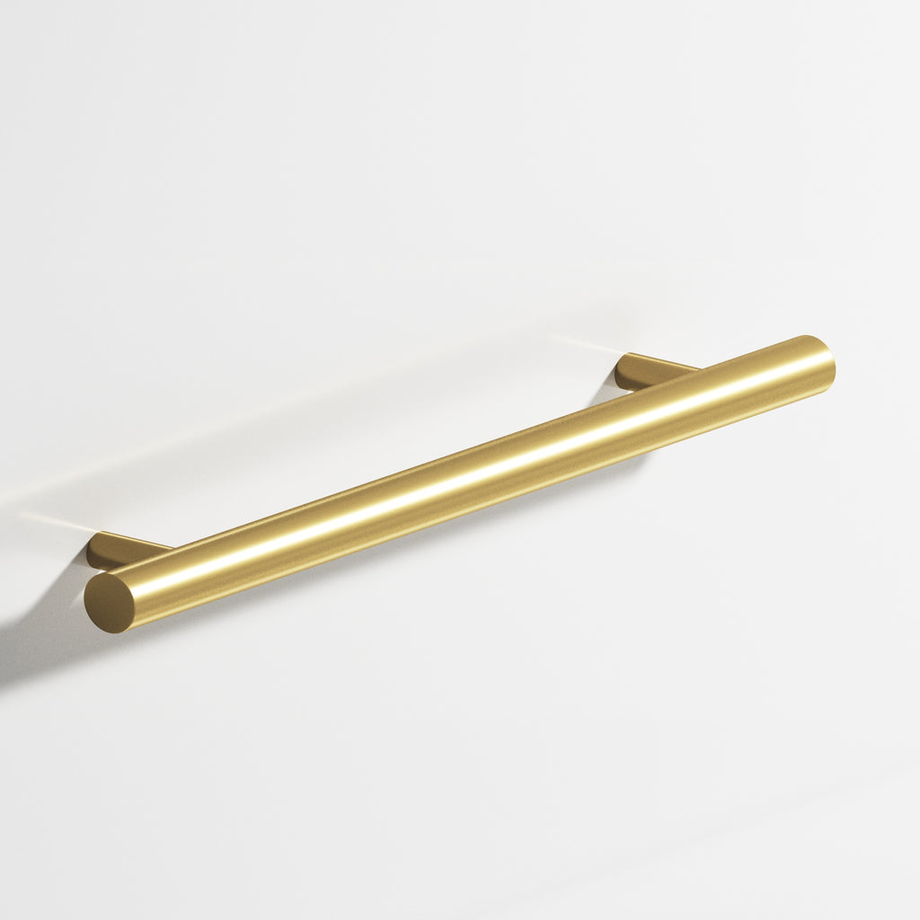 Colonial Bronze Series 500 4" Round Cabinet Pull With Straight Posts Unlacquered Satin Brass / 4"