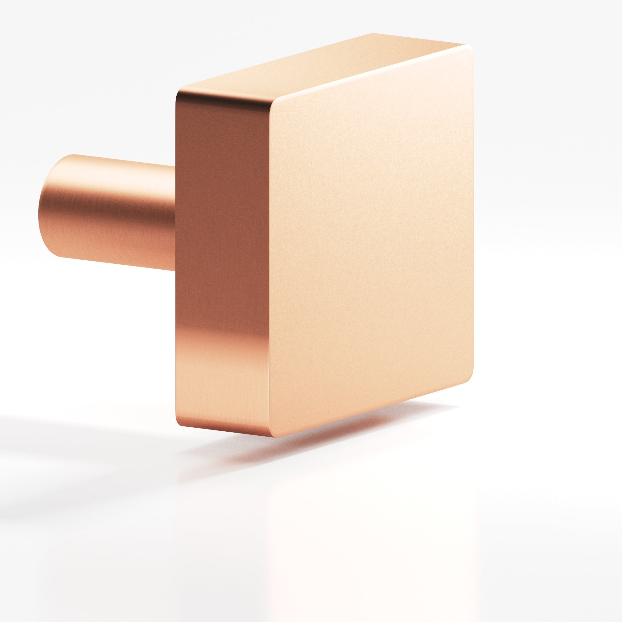 Colonial Bronze Series 522 1.5" Square Cabinet Knob With Straight Post Matte Satin Copper / 1.5"