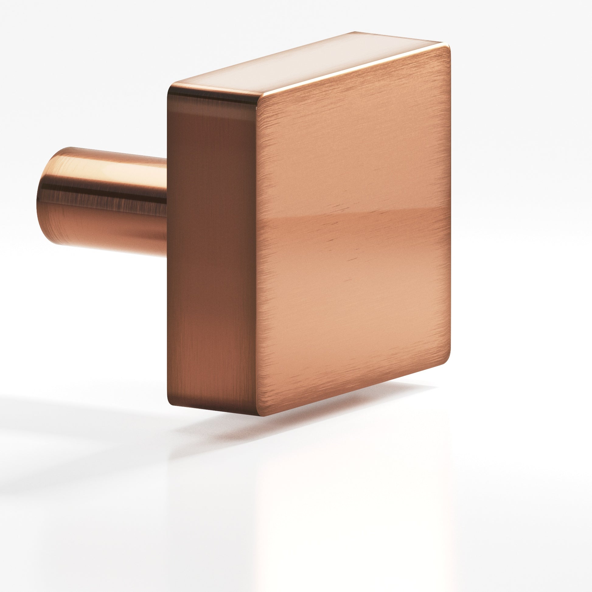 Colonial Bronze Series 522 1.5" Square Cabinet Knob With Straight Post Antique Copper / 1.5"