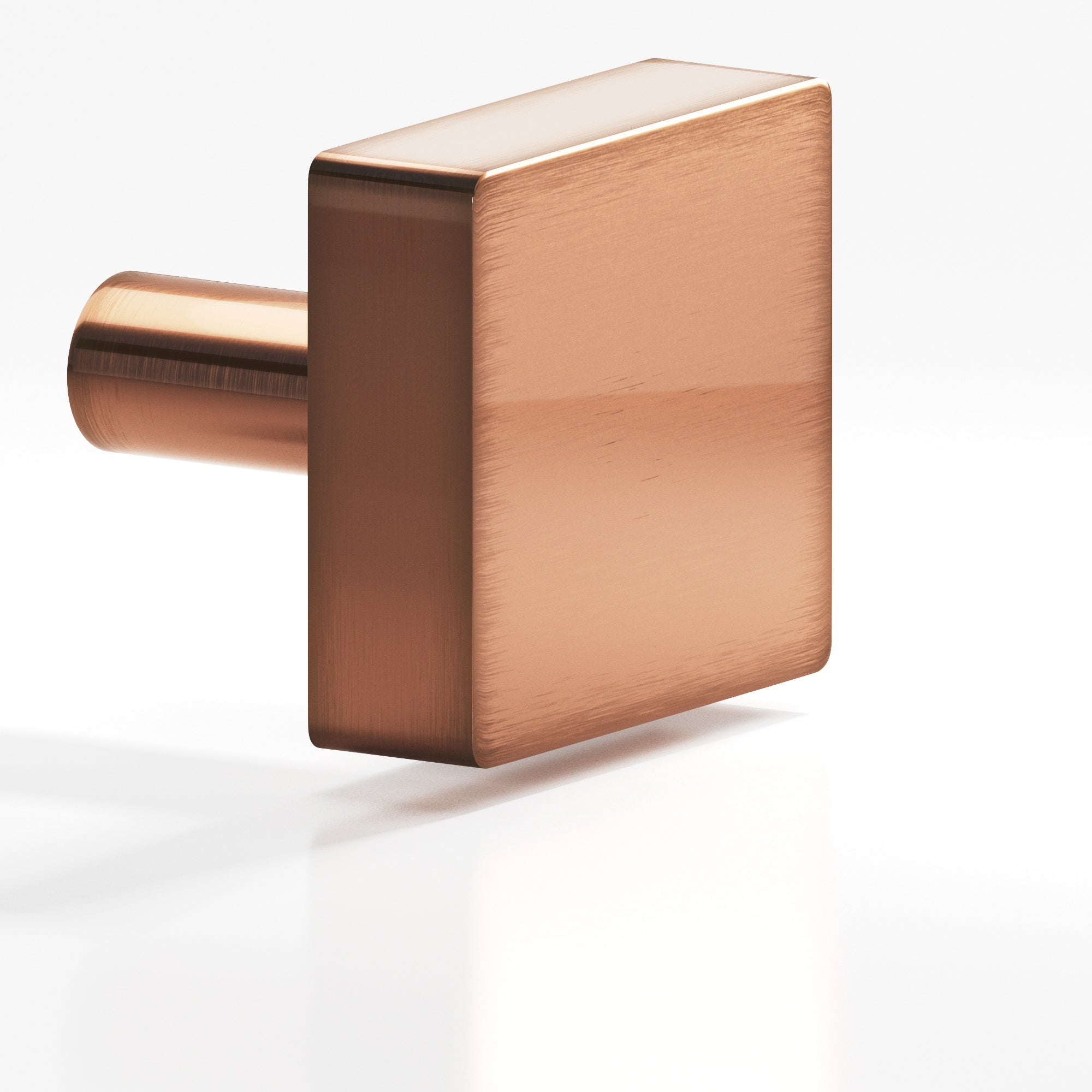 Colonial Bronze Series 522 1.5" Square Cabinet Knob With Straight Post Antique Copper / 1.5"