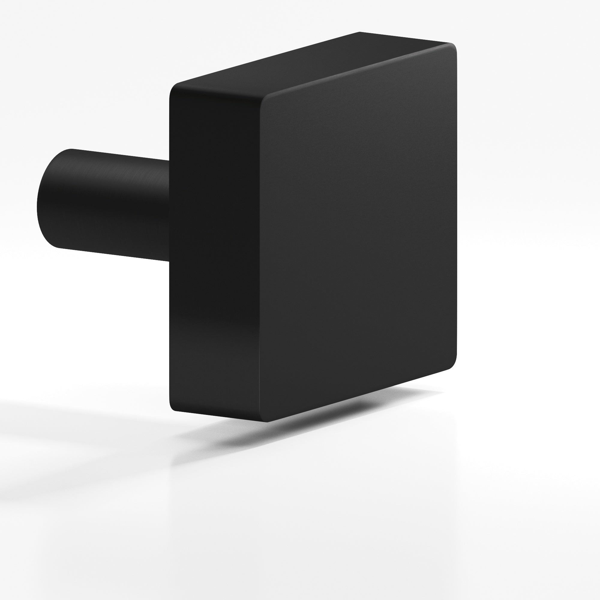 Colonial Bronze Series 522 1.5" Square Cabinet Knob With Straight Post Matte Satin Black / 1.5"