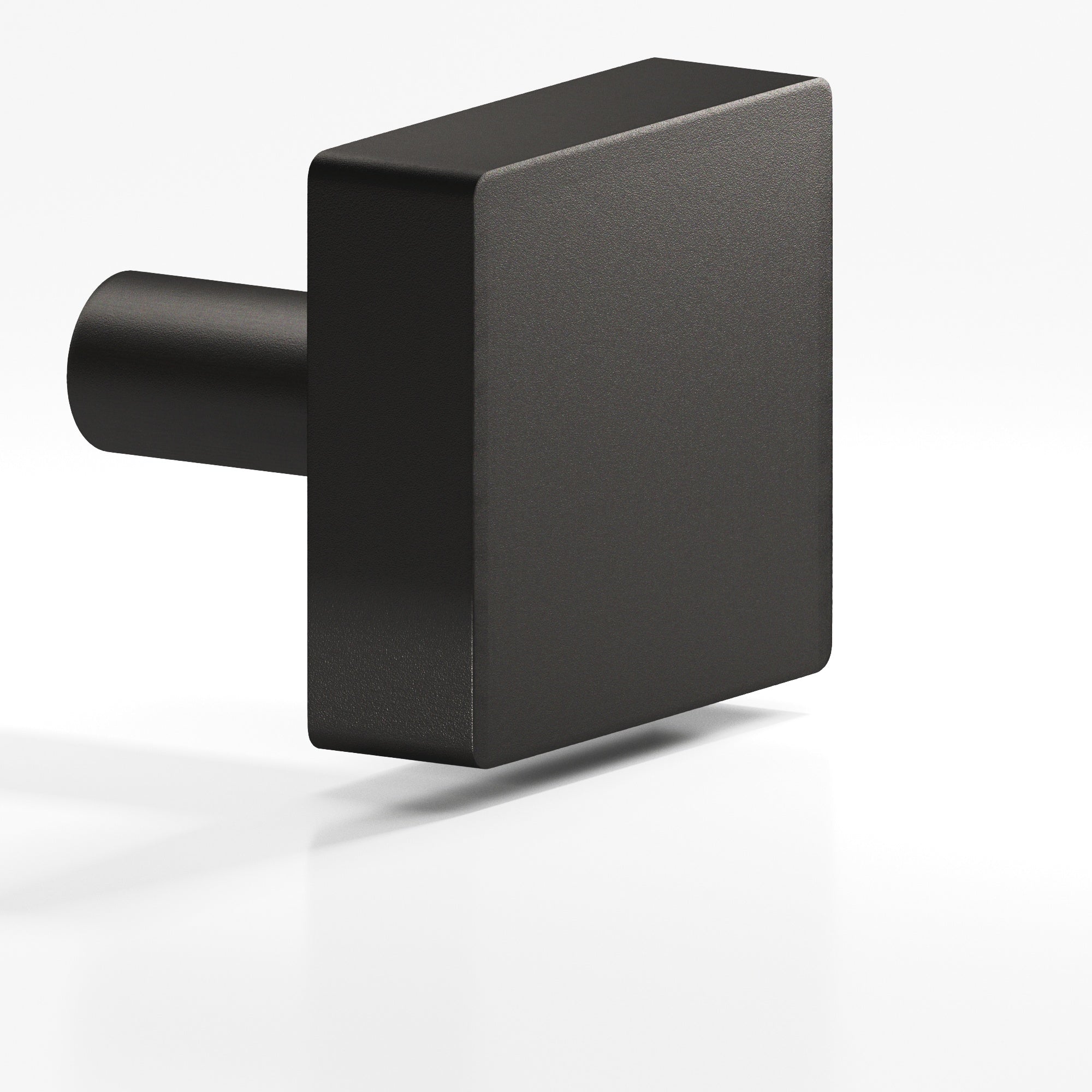 Colonial Bronze Series 520 1" Square Cabinet Knob With Straight Post Frost Black™ / 1"