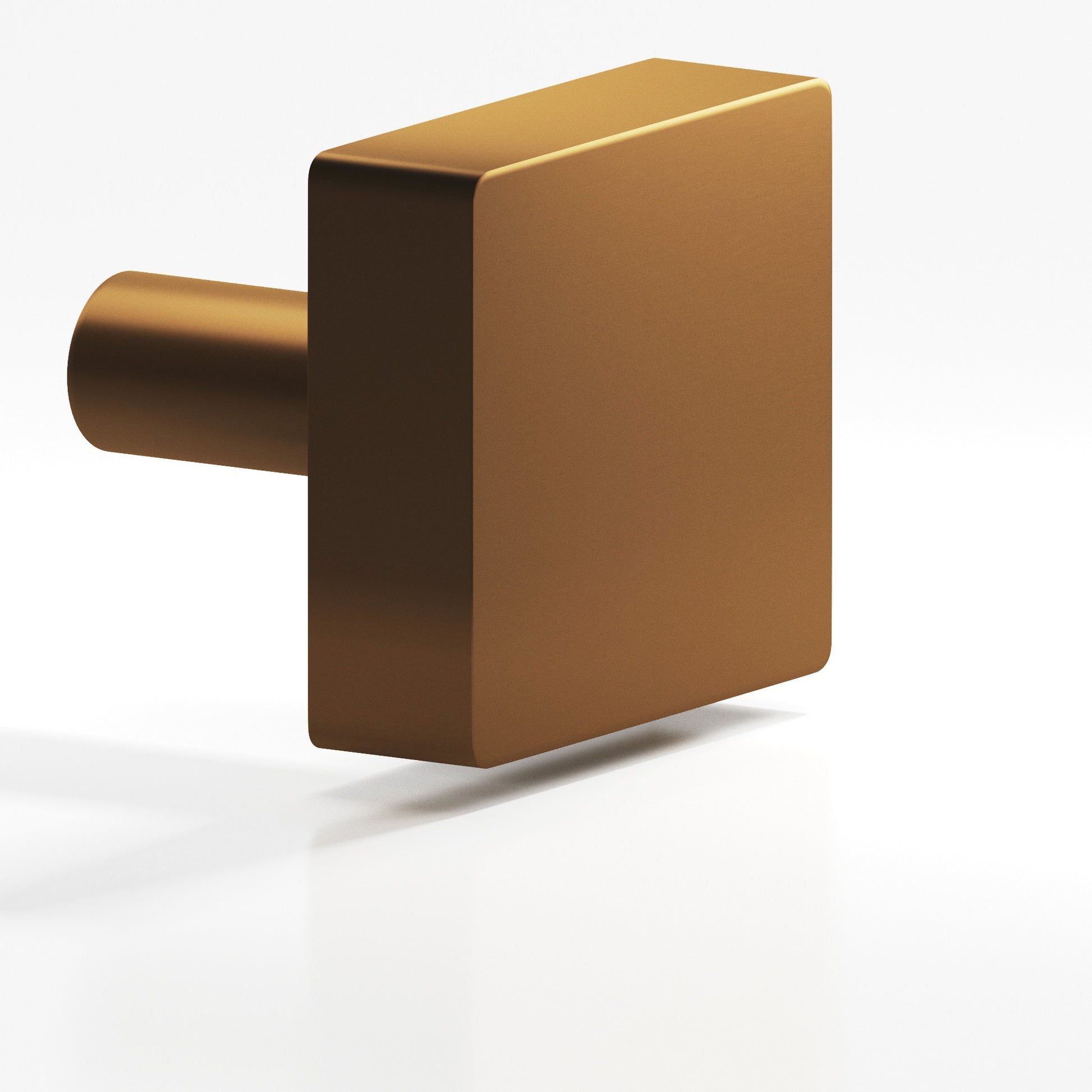 Colonial Bronze Series 522 1.5" Square Cabinet Knob With Straight Post Matte Light Statuary Bronze / 1.5"