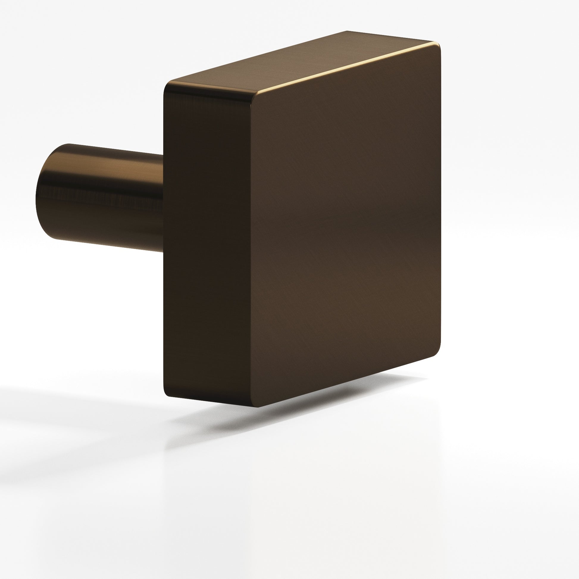 Colonial Bronze Series 520 1" Square Cabinet Knob With Straight Post Oil Rubbed Bronze / 1"