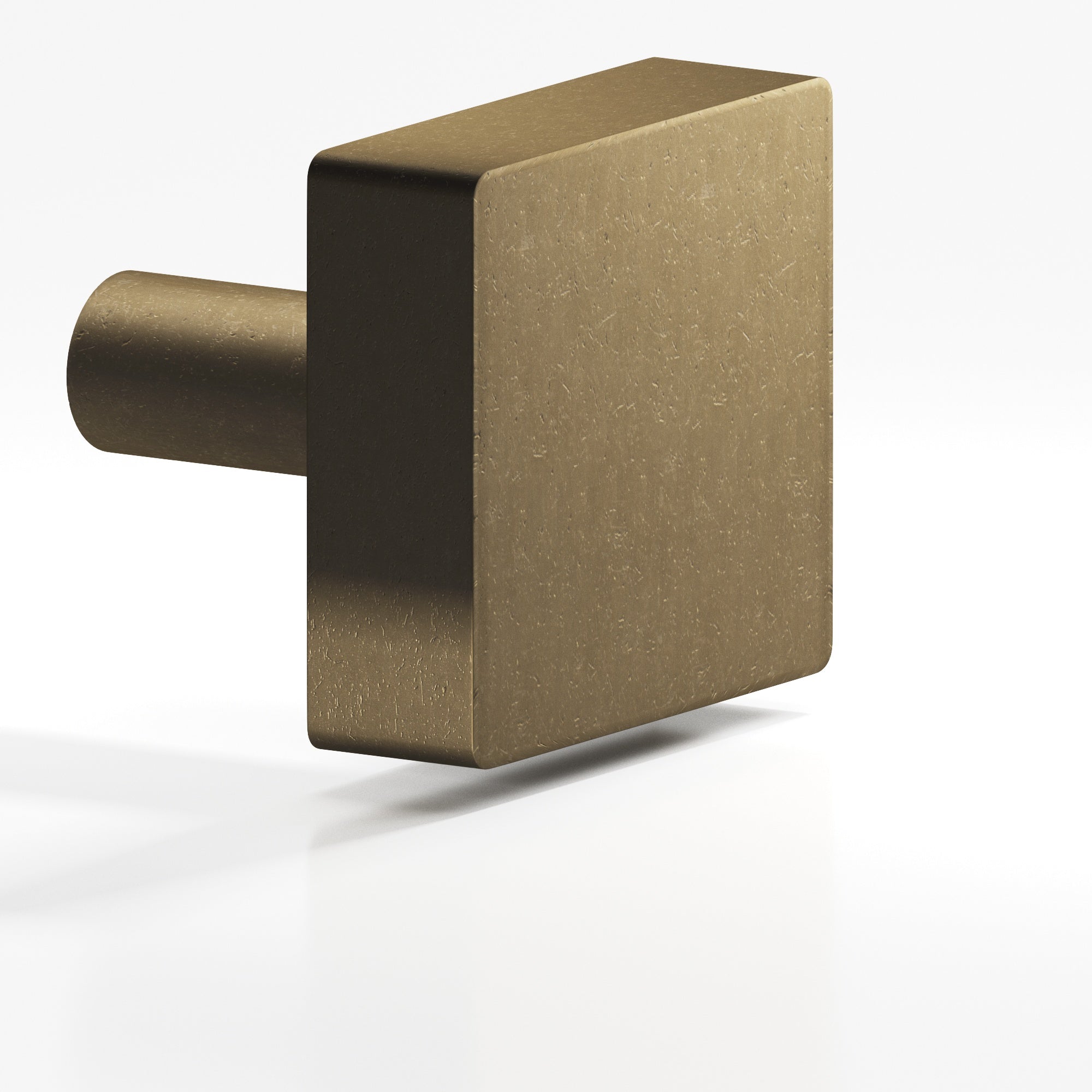 Colonial Bronze Series 522 1.5" Square Cabinet Knob With Straight Post Distressed Oil Rubbed Bronze / 1.5"