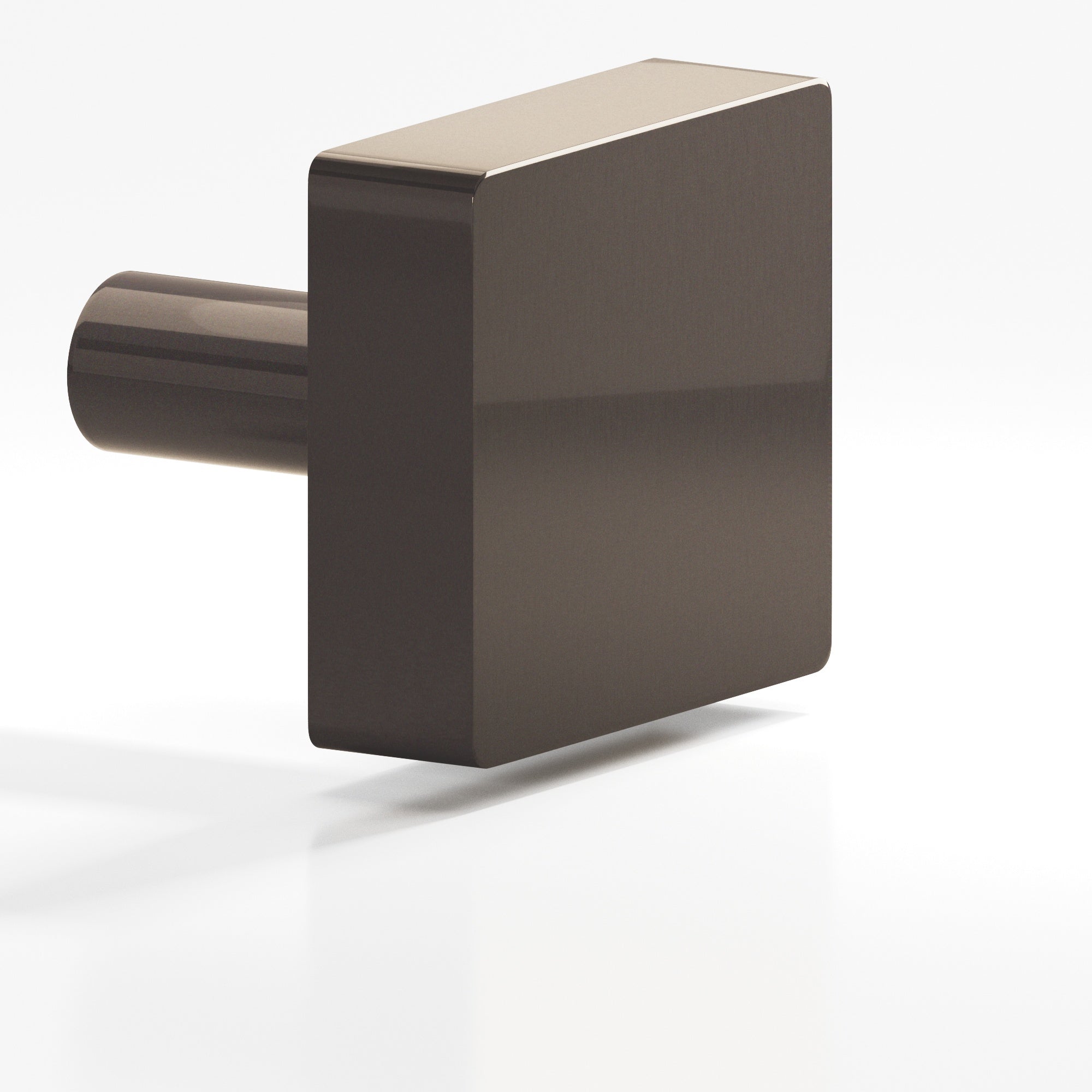 Colonial Bronze Series 520 1" Square Cabinet Knob With Straight Post Dark Statuary Bronze / 1"