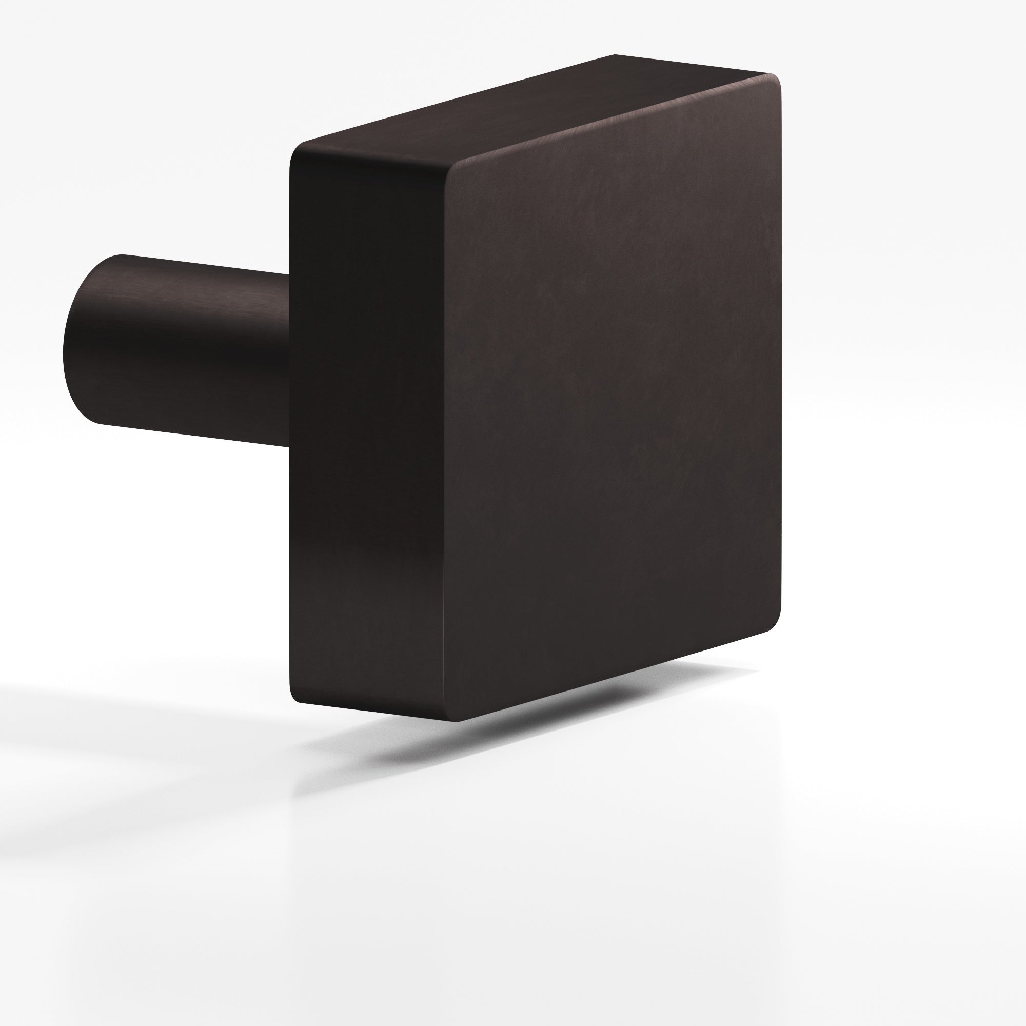Colonial Bronze Series 521 1.25" Square Cabinet Knob With Straight Post Matte Dark Statuary Bronze / 1.25"