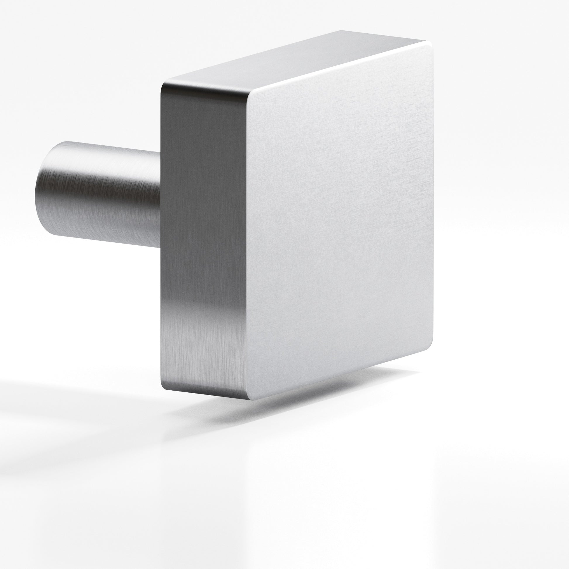 Colonial Bronze Series 521 1.25" Square Cabinet Knob With Straight Post Matte Satin Chrome / 1.25"