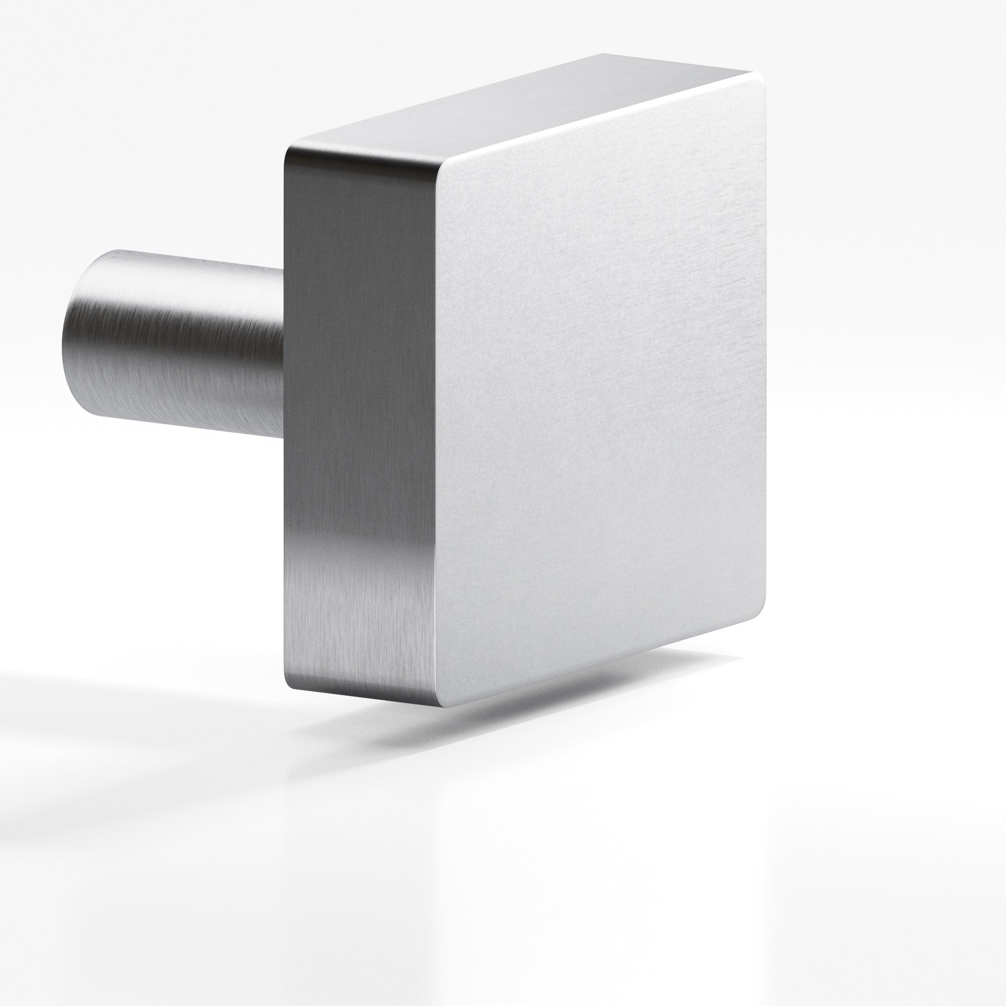 Colonial Bronze Series 522 1.5" Square Cabinet Knob With Straight Post Matte Satin Chrome / 1.5"