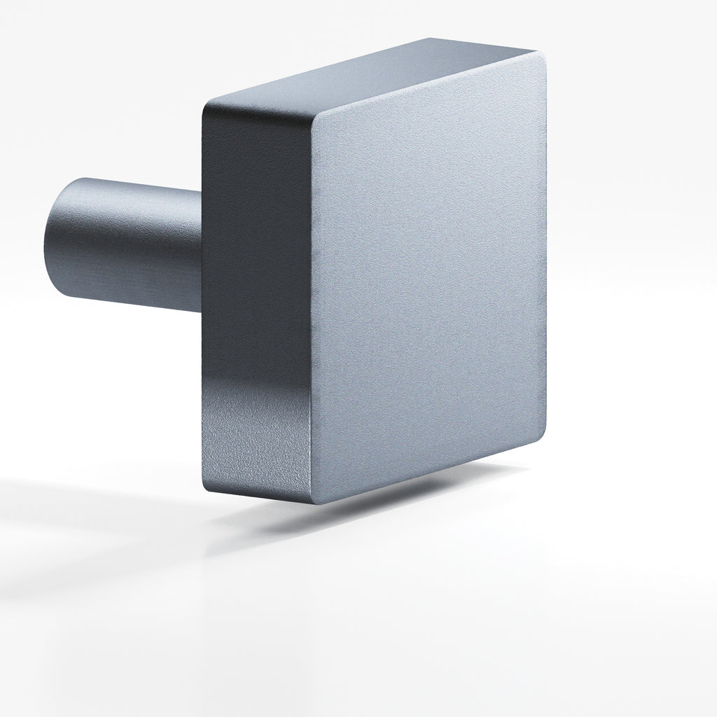 Colonial Bronze Series 520 1" Square Cabinet Knob With Straight Post Frost Chrome™ / 1"