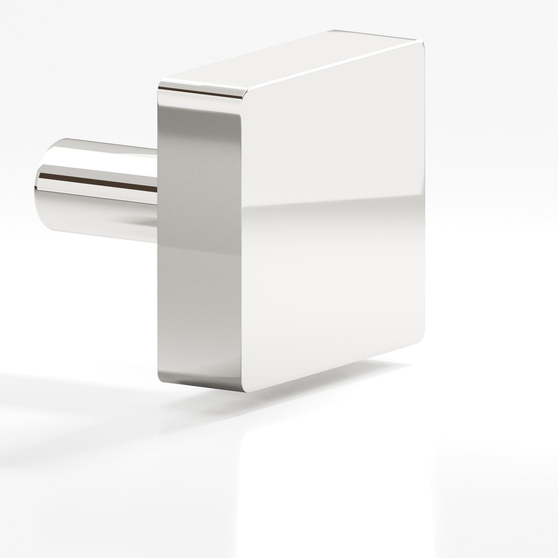 Colonial Bronze Series 522 1.5" Square Cabinet Knob With Straight Post Polished Nickel / 1.5"