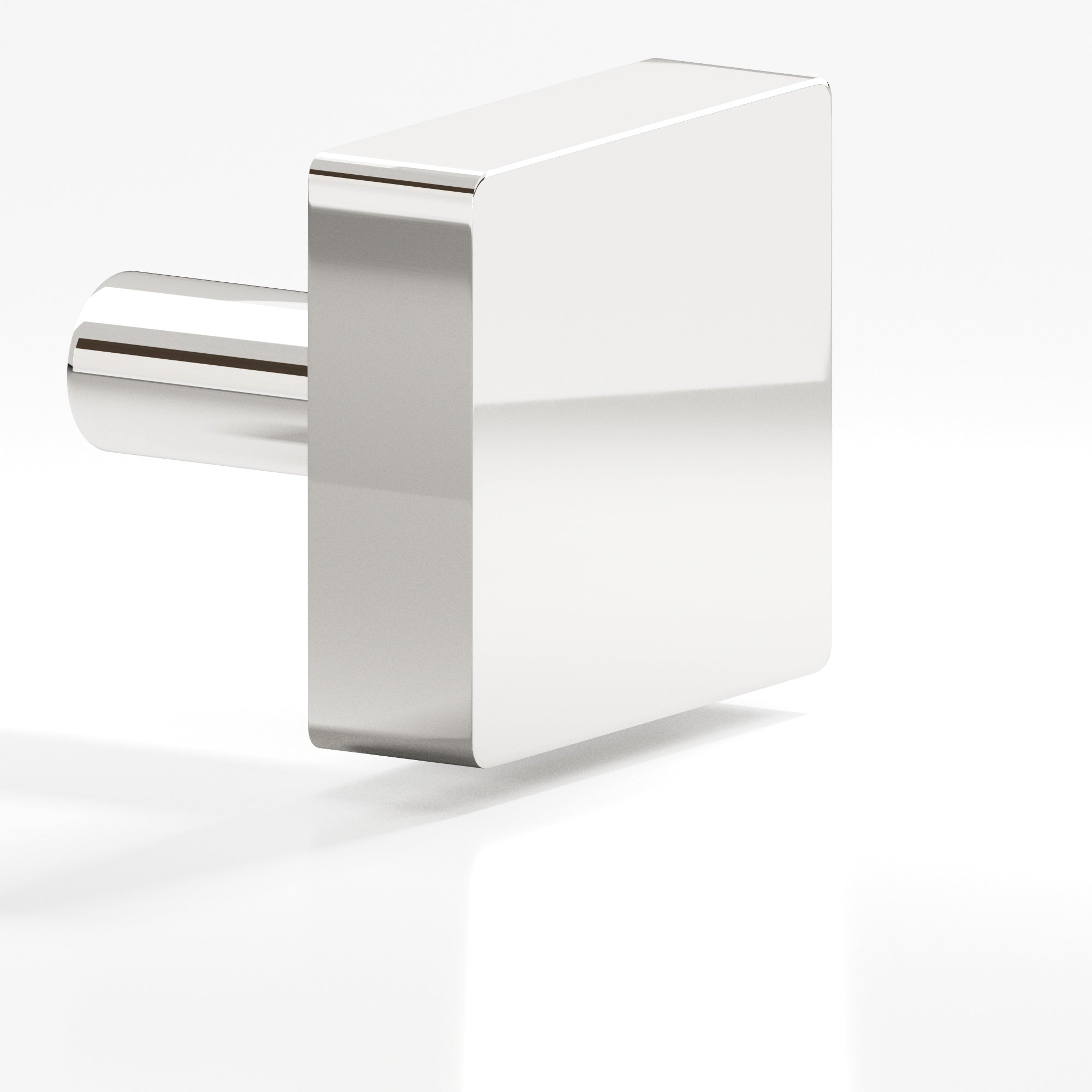 Colonial Bronze Series 521 1.25" Square Cabinet Knob With Straight Post Polished Nickel / 1.25"