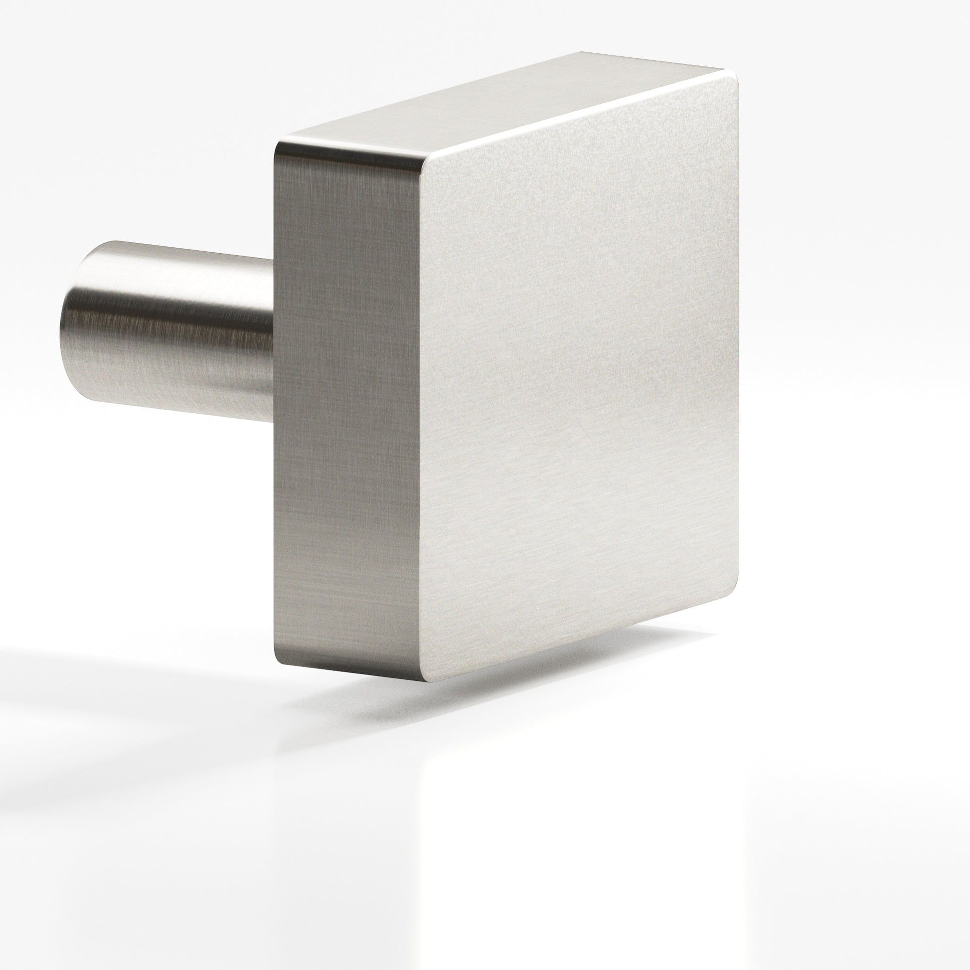 Colonial Bronze Series 521 1.25" Square Cabinet Knob With Straight Post Nickel Stainless / 1.25"