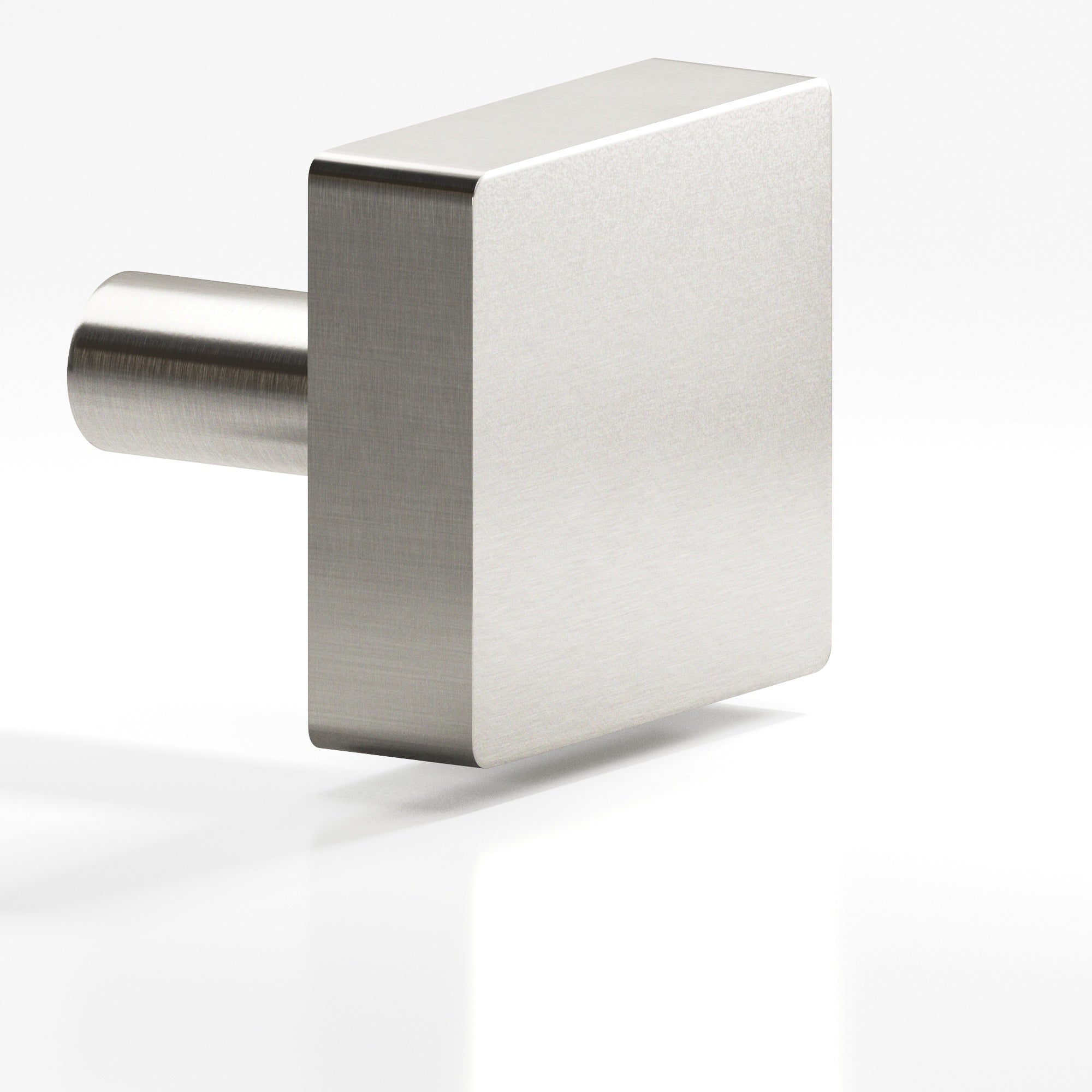 Colonial Bronze Series 521 1.25" Square Cabinet Knob With Straight Post Nickel Stainless / 1.25"