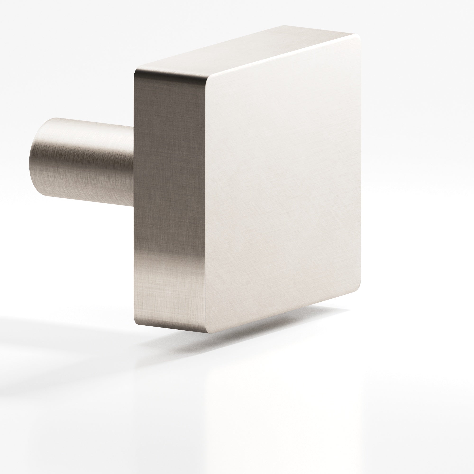 Colonial Bronze Series 522 1.5" Square Cabinet Knob With Straight Post Matte Satin Nickel / 1.5"