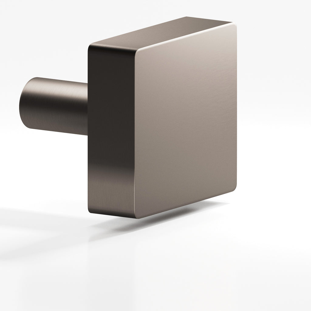Colonial Bronze Series 522 1.5" Square Cabinet Knob With Straight Post Pewter / 1.5"