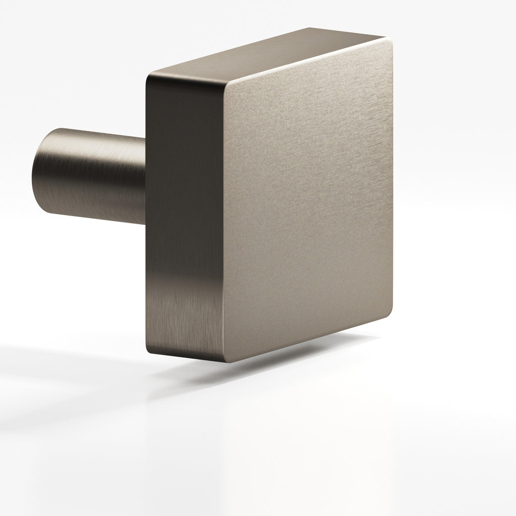 Colonial Bronze Series 521 1.25" Square Cabinet Knob With Straight Post Matte Pewter / 1.25"