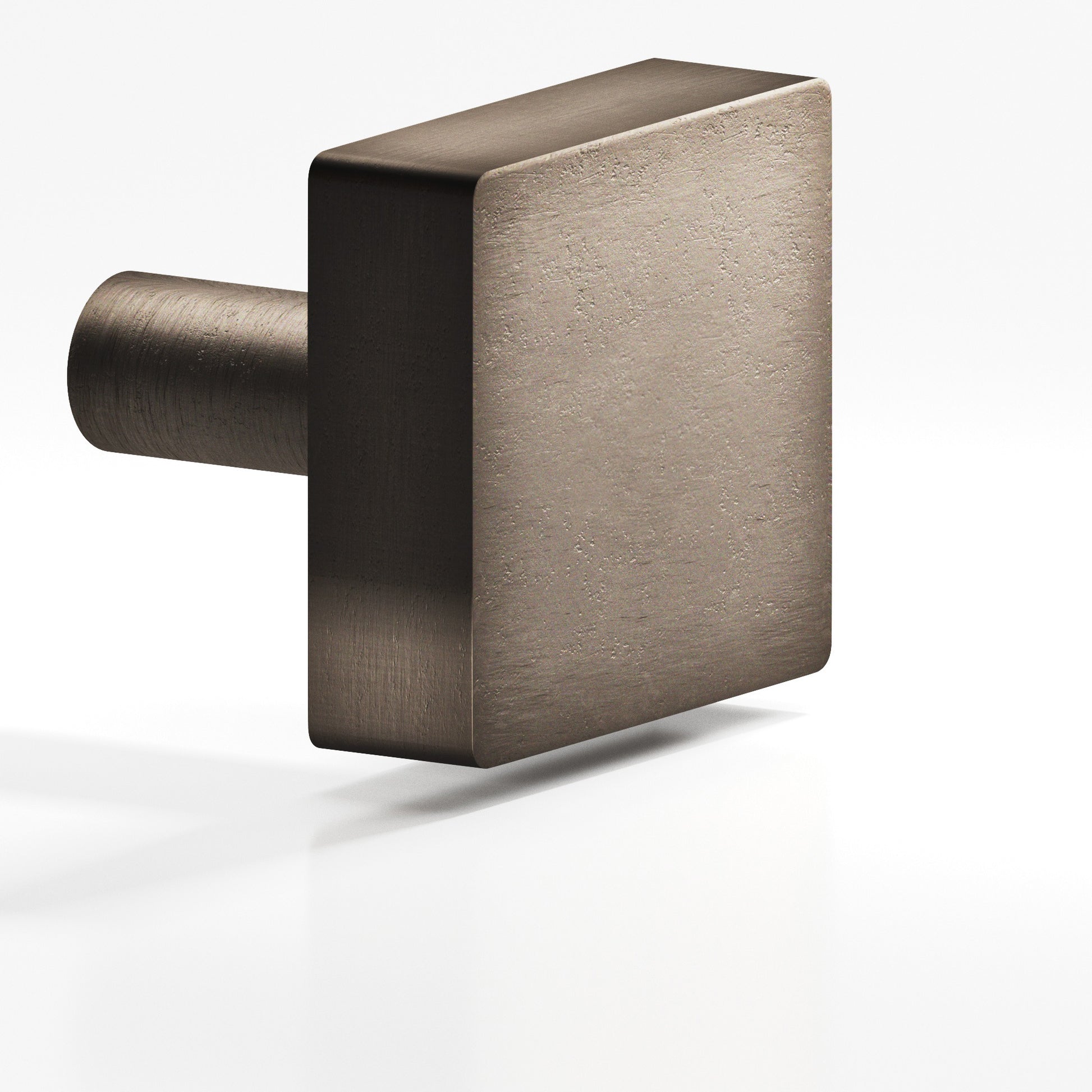 Colonial Bronze Series 521 1.25" Square Cabinet Knob With Straight Post Distressed Pewter / 1.25"