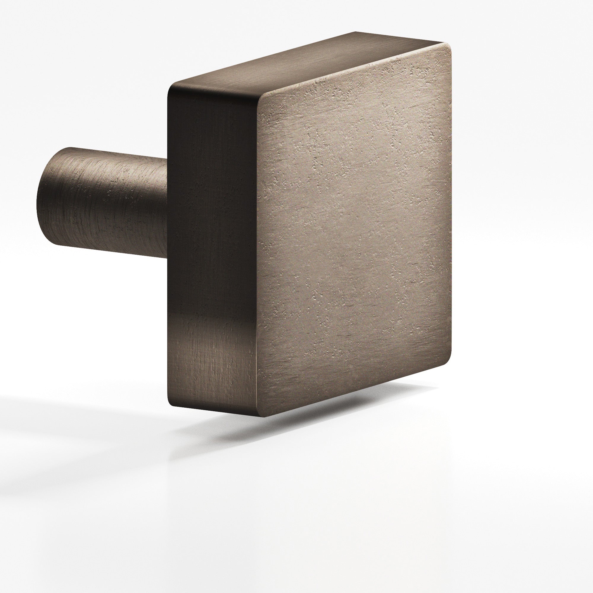 Colonial Bronze Series 522 1.5" Square Cabinet Knob With Straight Post Distressed Pewter / 1.5"