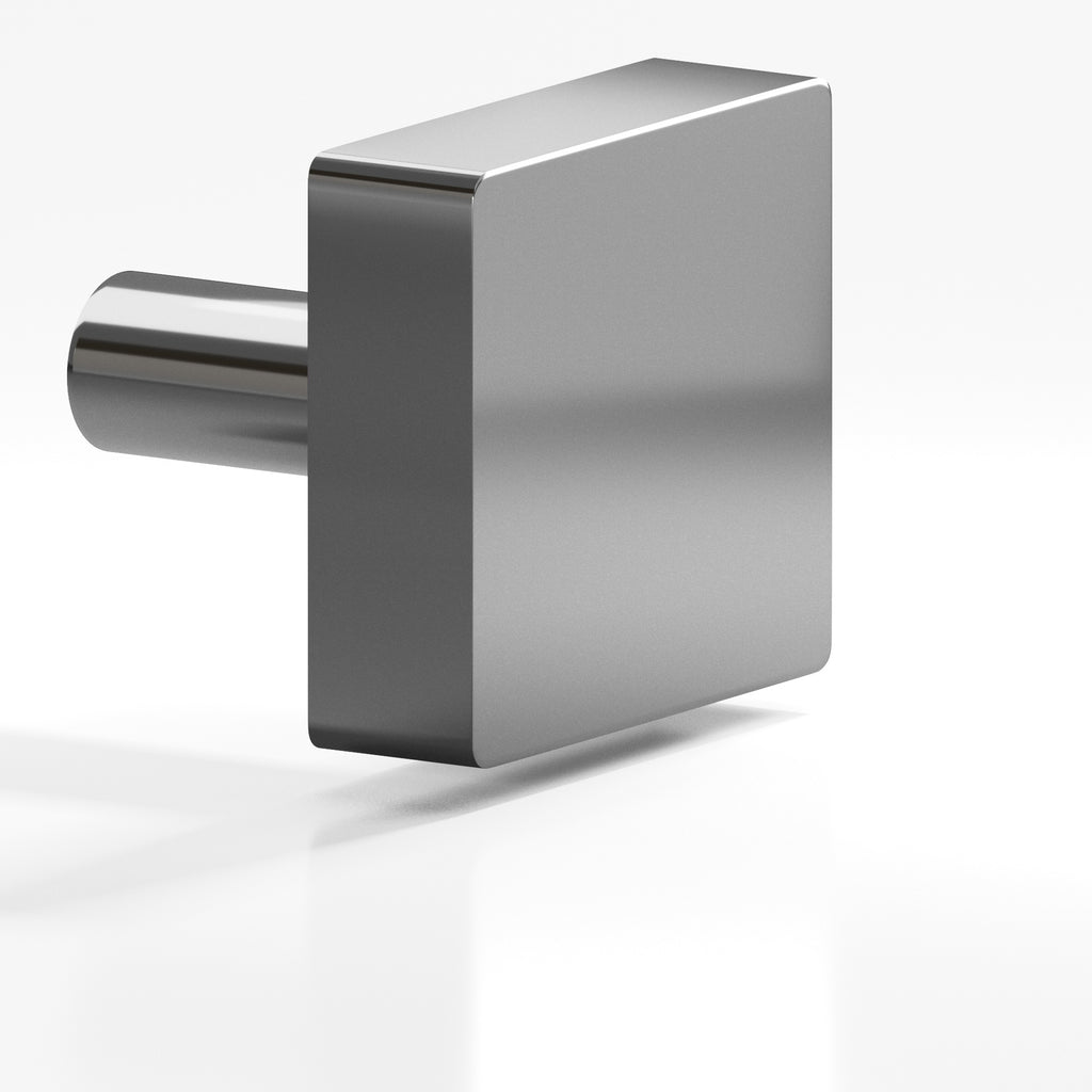 Colonial Bronze Series 521 1.25" Square Cabinet Knob With Straight Post Graphite / 1.25"