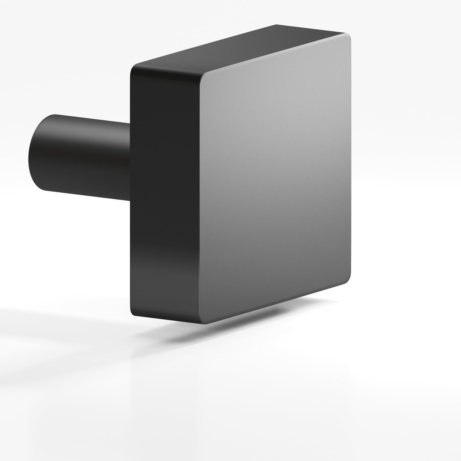 Colonial Bronze Series 522 1.5" Square Cabinet Knob With Straight Post Matte Graphite / 1.5"