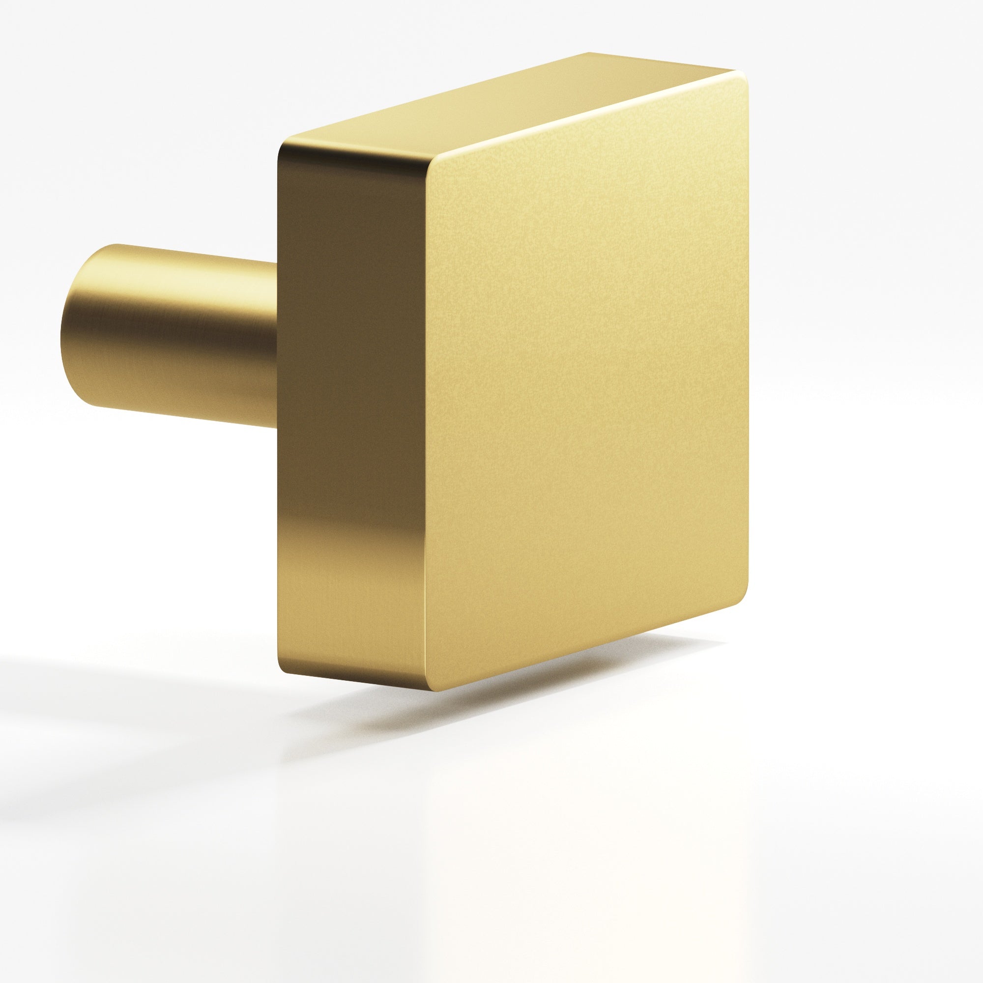 Colonial Bronze Series 522 1.5" Square Cabinet Knob With Straight Post Unlacquered Satin Brass / 1.5"