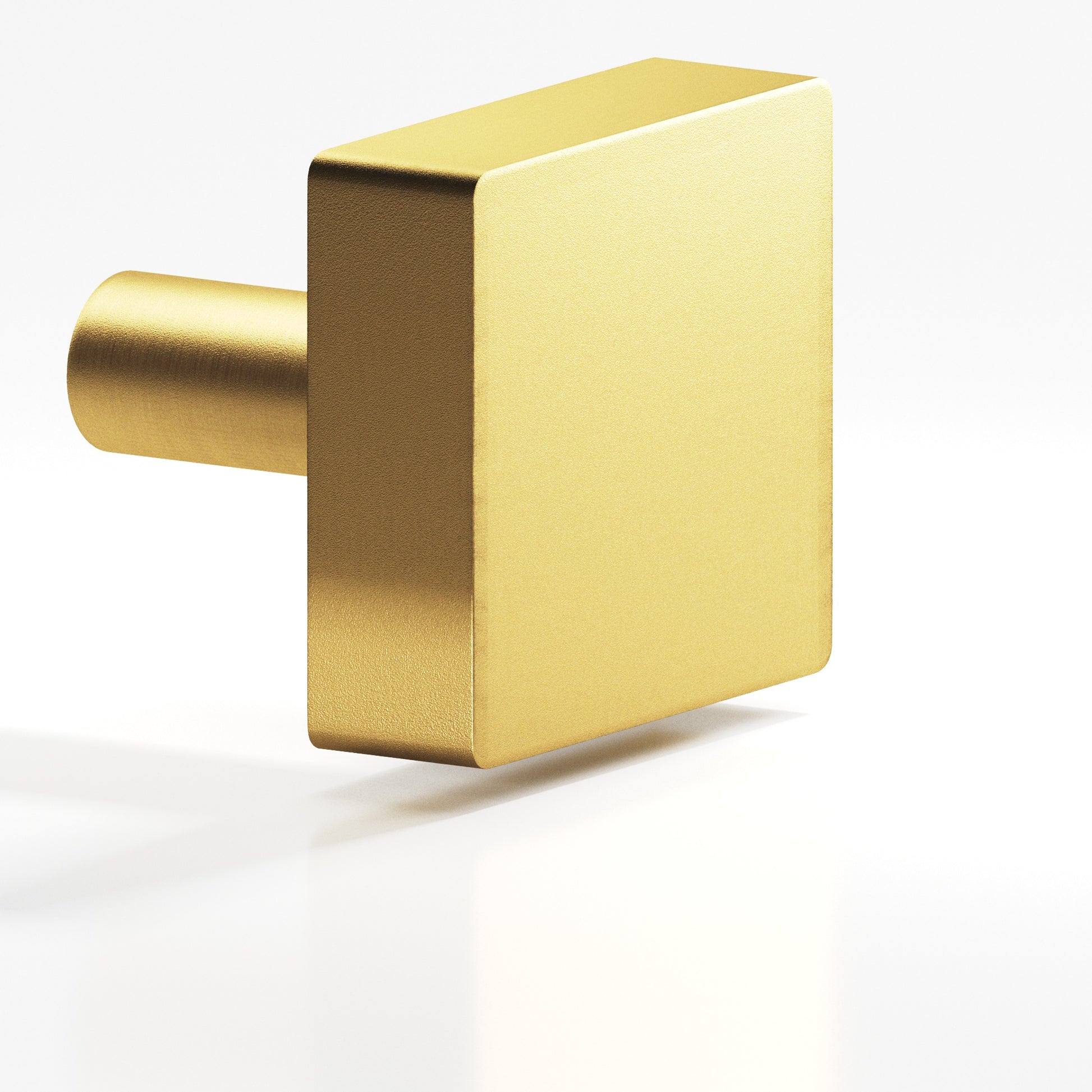 Colonial Bronze Series 520 1" Square Cabinet Knob With Straight Post Frost Brass™ / 1"