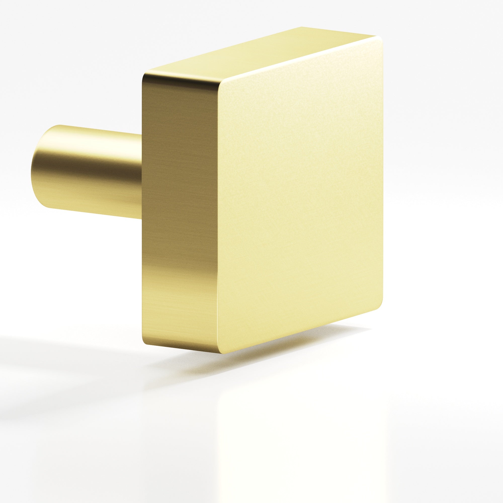 Colonial Bronze Series 521 1.25" Square Cabinet Knob With Straight Post Matte Satin Brass / 1.25"