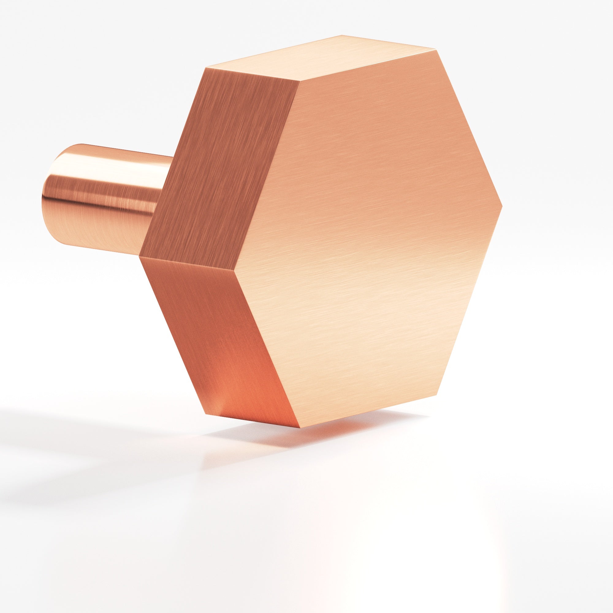 Colonial Bronze Series 530 1" Hexagonal Cabinet Knob With Straight Post Satin Copper / 1"