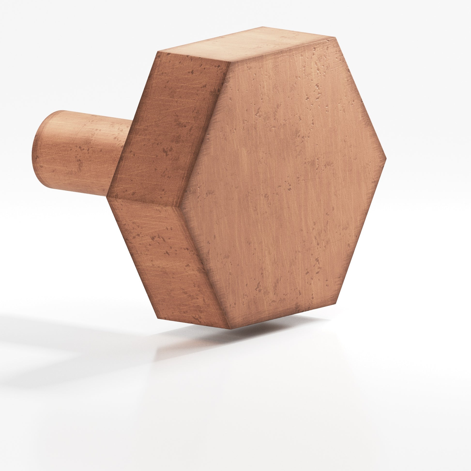 Colonial Bronze Series 531 1.25" Hexagonal Cabinet Knob With Straight Post Distressed Antique Copper / 1.25"