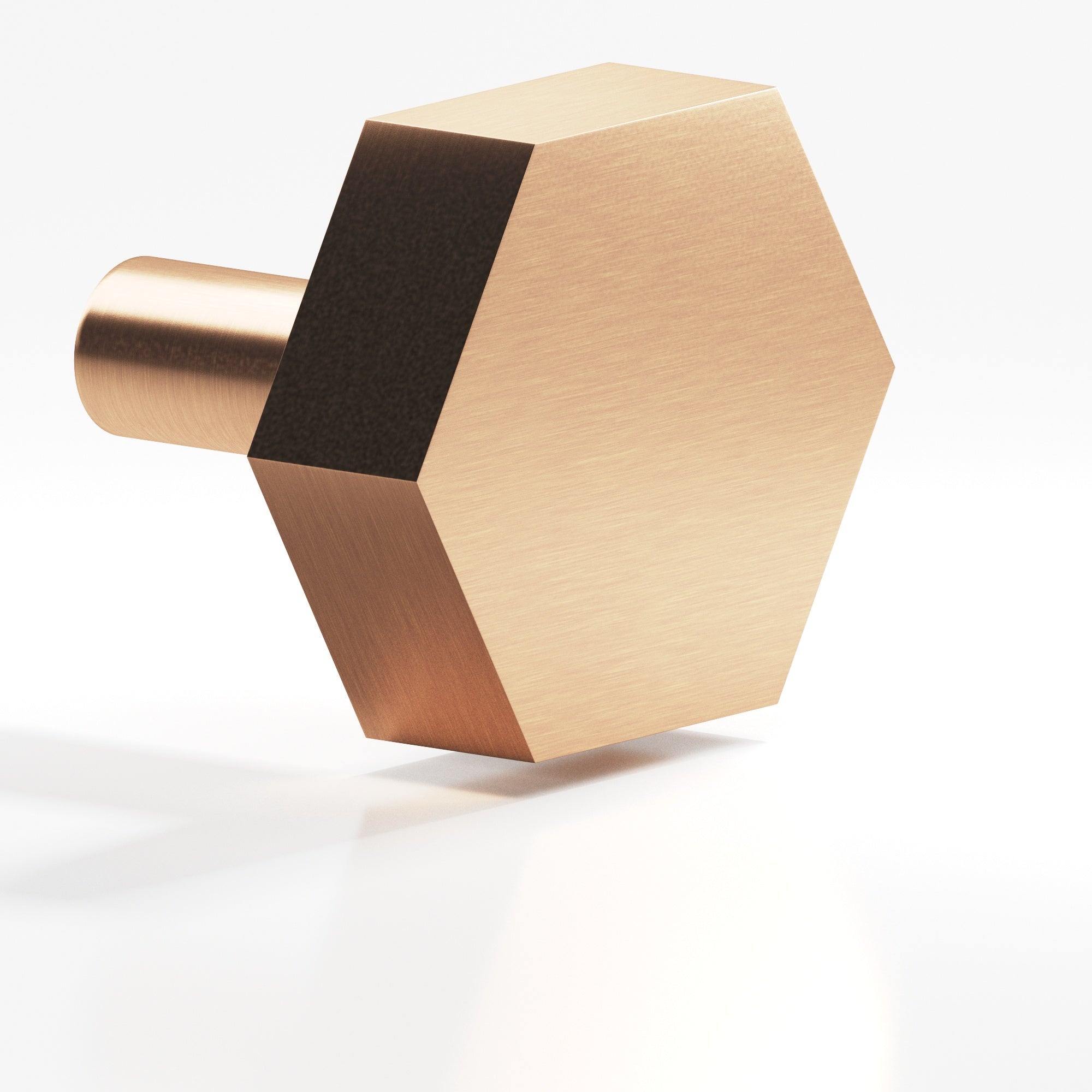 Colonial Bronze Series 531 1.25" Hexagonal Cabinet Knob With Straight Post Satin Bronze / 1.25"