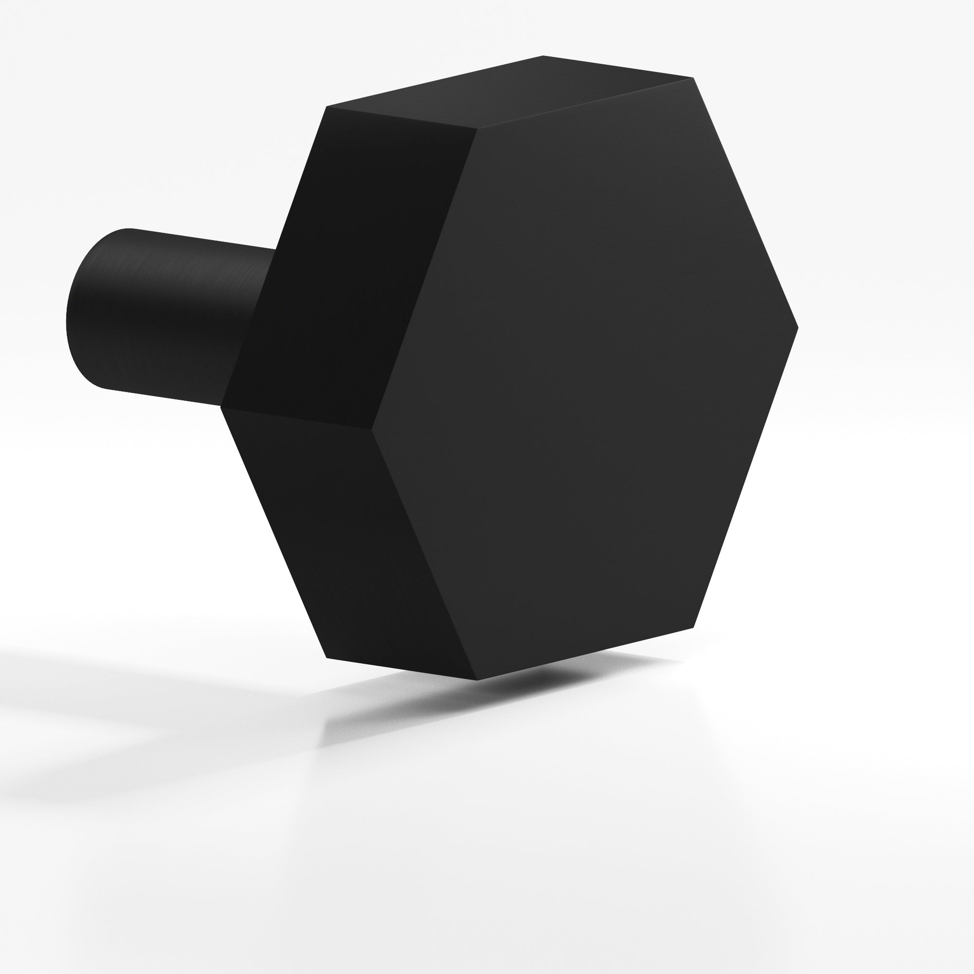 Colonial Bronze Series 532 1.5" Hexagonal Cabinet Knob With Straight Post Matte Satin Black / 1.5"