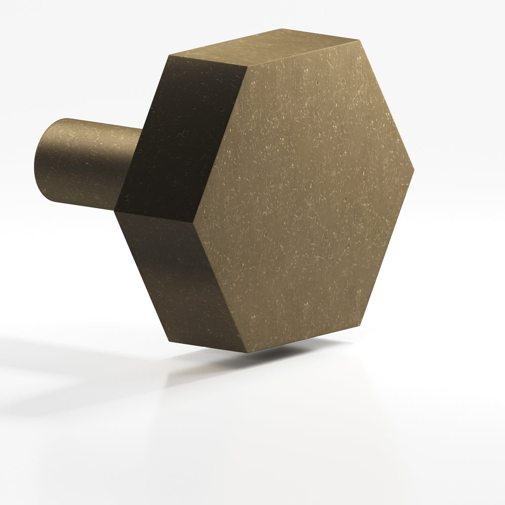 Colonial Bronze Series 530 1" Hexagonal Cabinet Knob With Straight Post Distressed Oil Rubbed Bronze / 1"